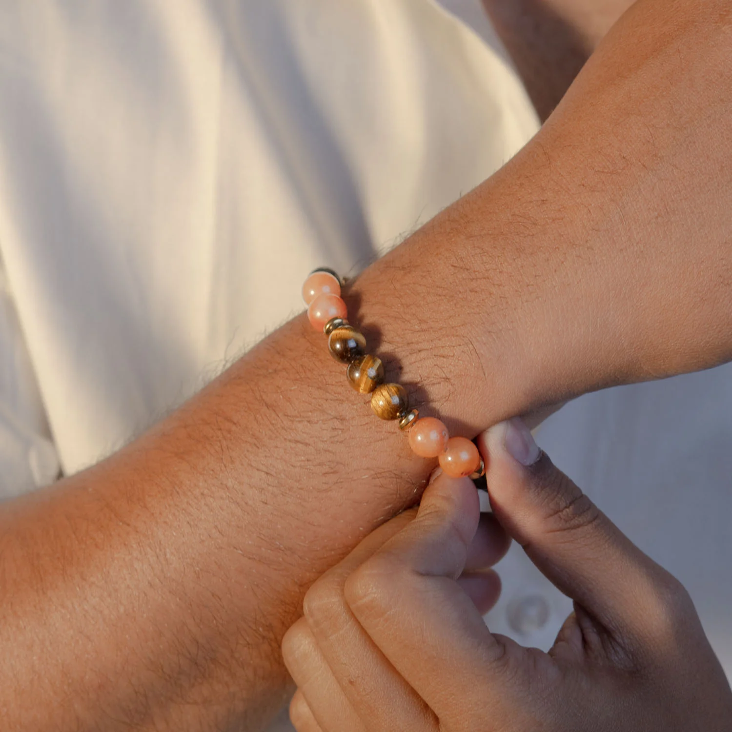 Dhanyog Wealth Attraction Natural Stone Bracelet - Image 4