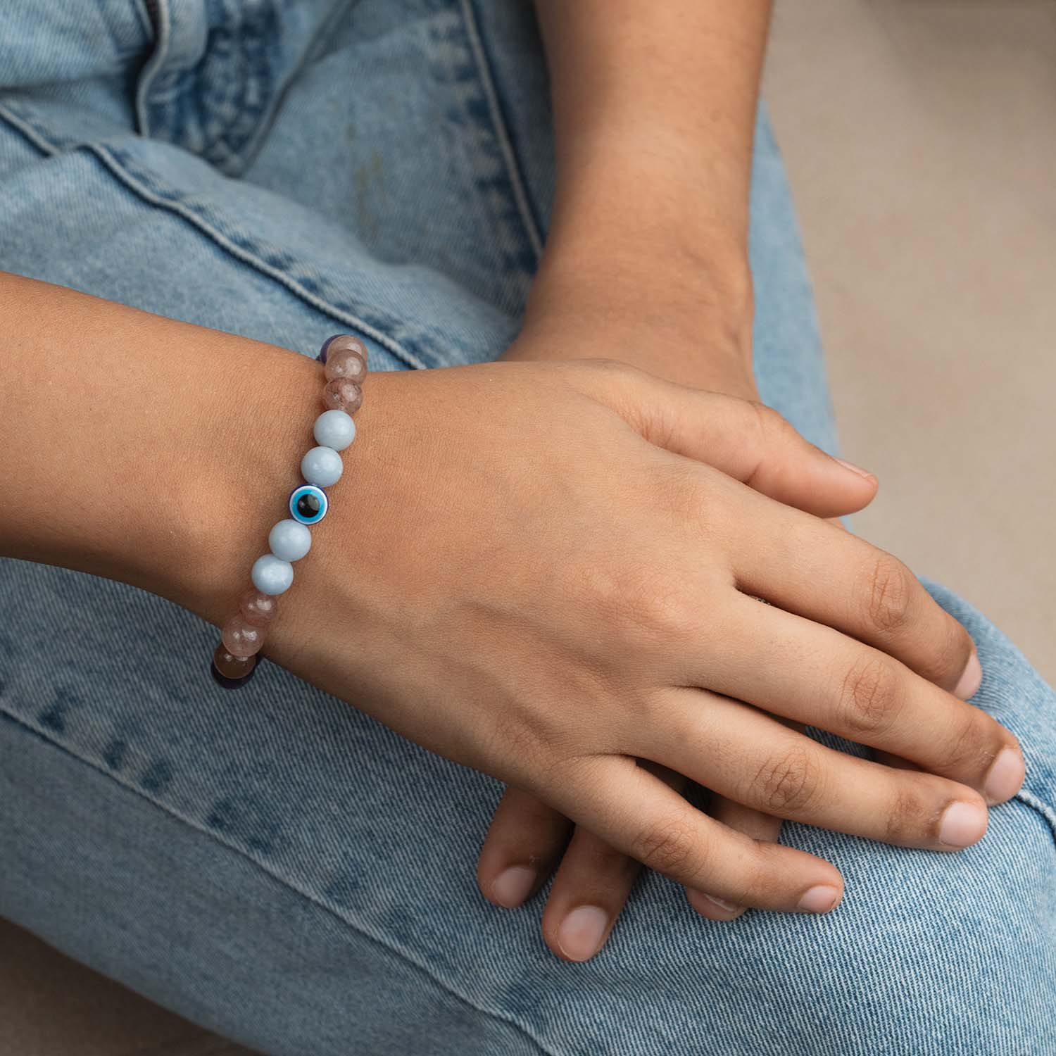 Divine Aura Evil Eye Natural Stone Bracelet - Image 10