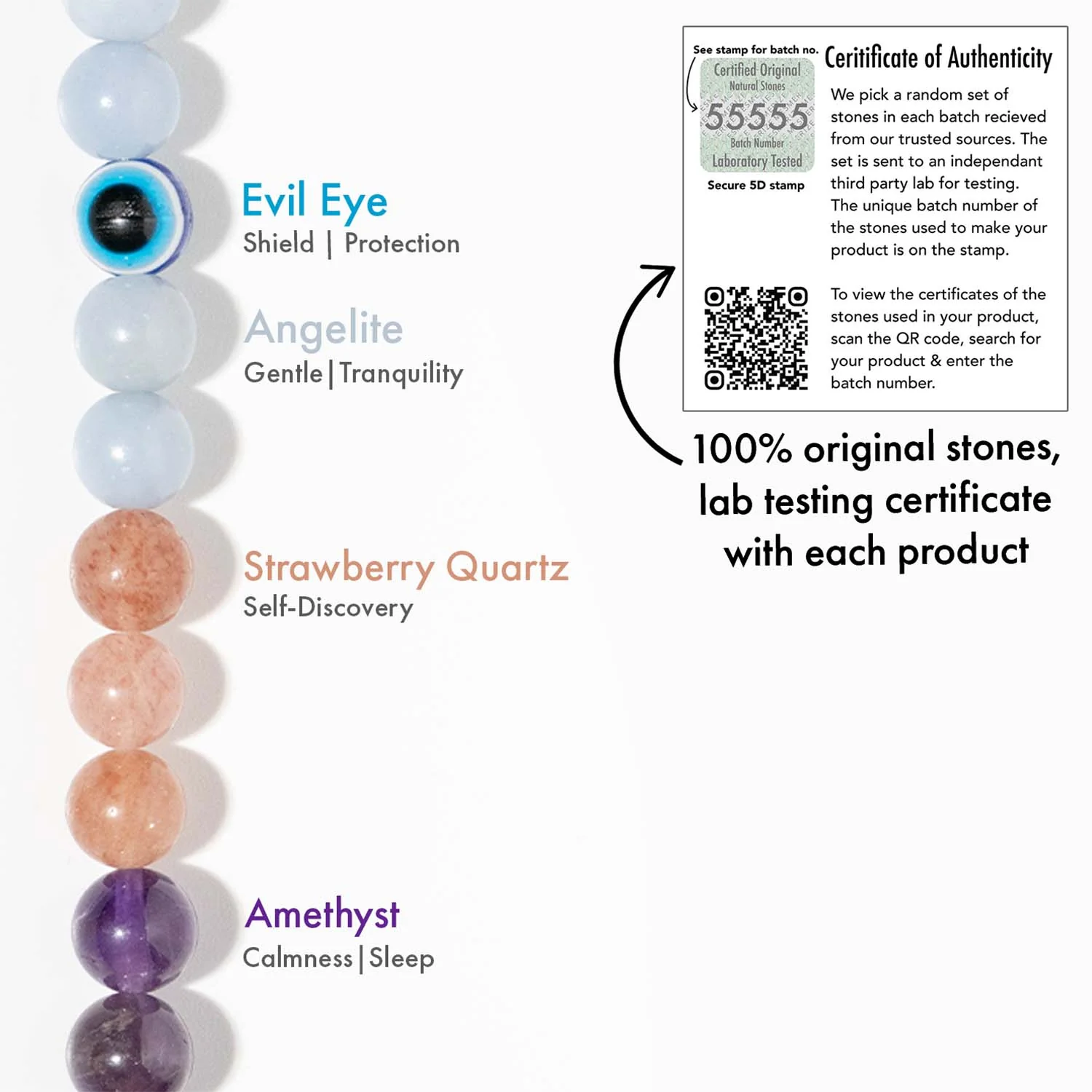 Divine Aura Evil Eye Natural Stone Bracelet - Image 11