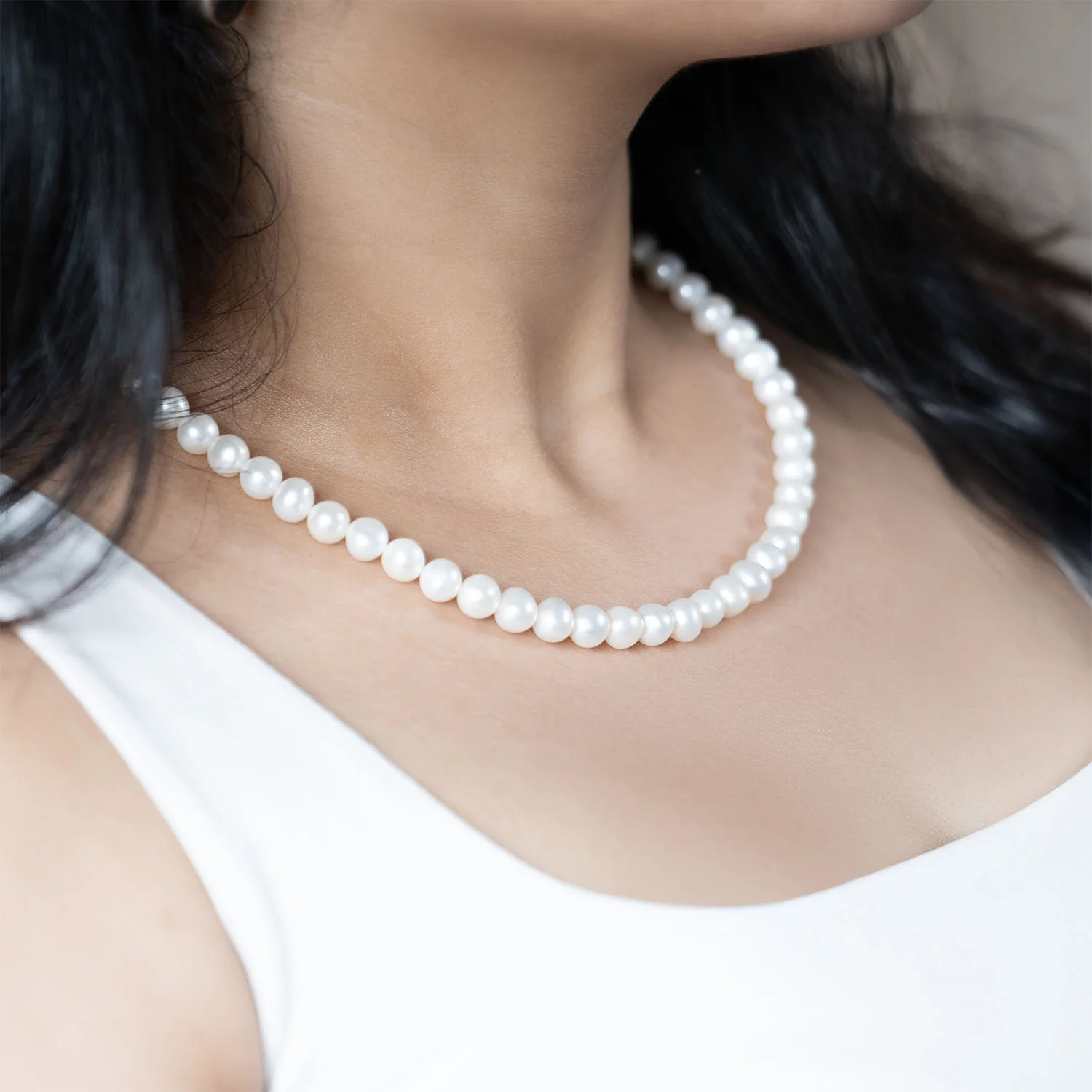 Divine Grace Pearl Natural Stone Necklace - Image 3