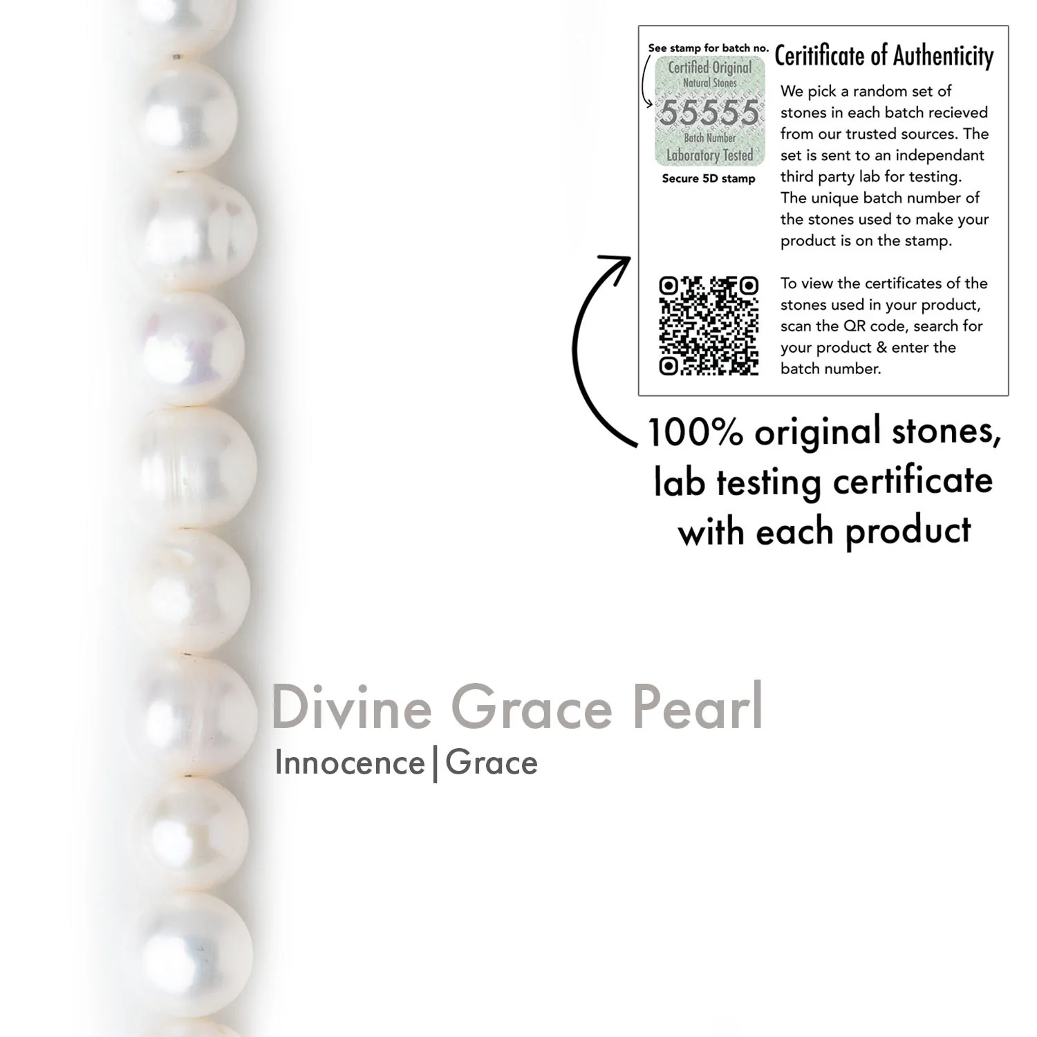 Divine Grace Pearl Natural Stone Necklace - Image 5