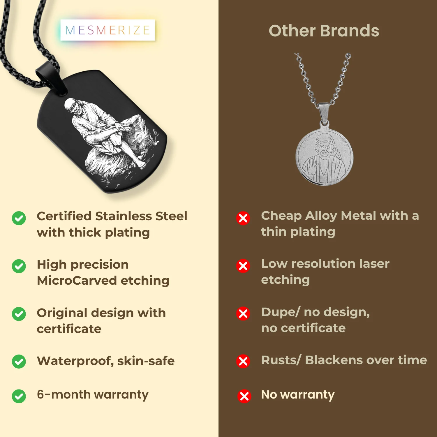 Divine Sai Baba Godform Tag Necklace - Image 19