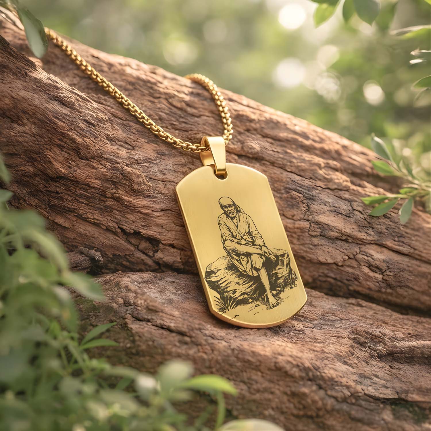 Divine Sai Baba Godform Tag Necklace - Image 8