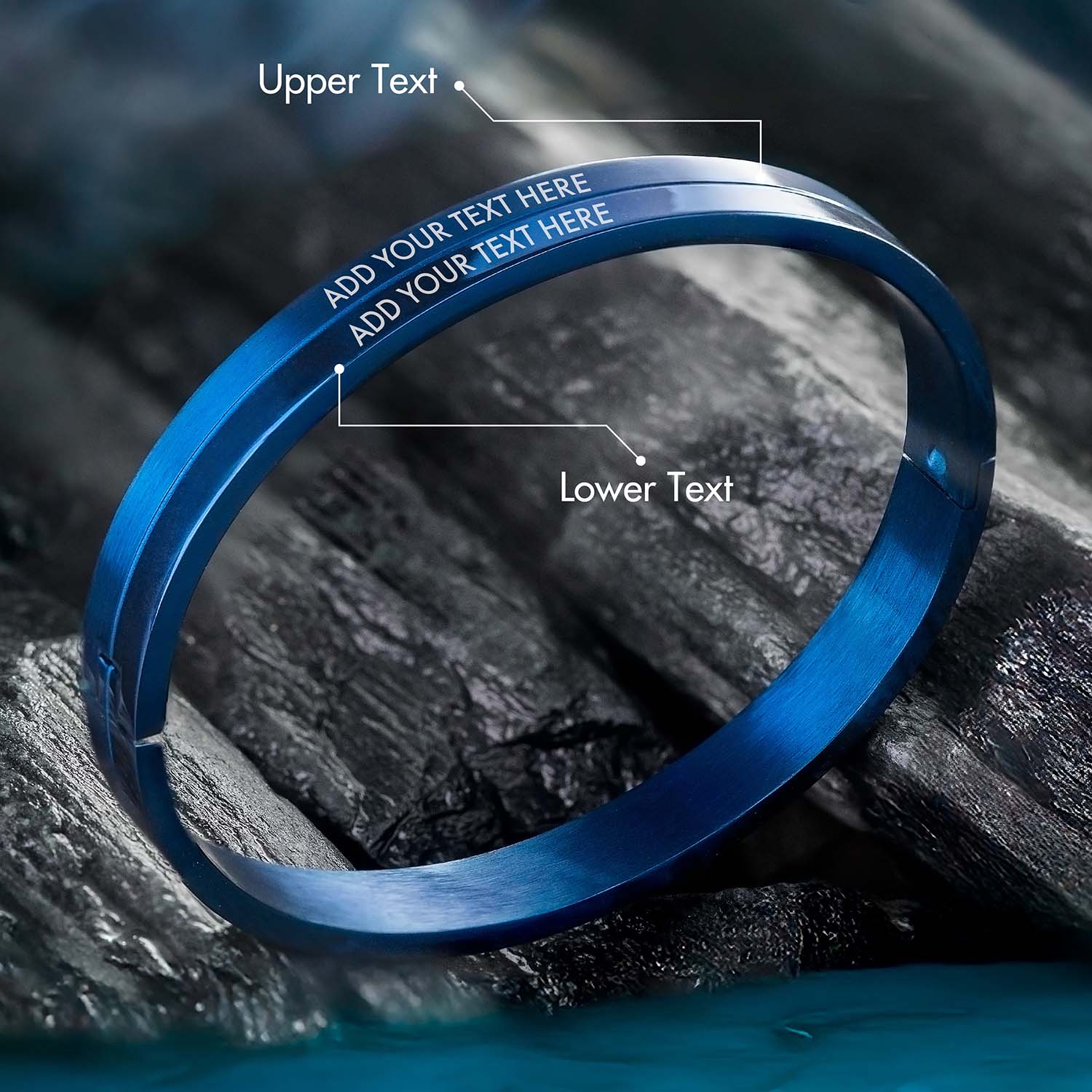 Dual Finish Oval Kada Bracelet - Image 34