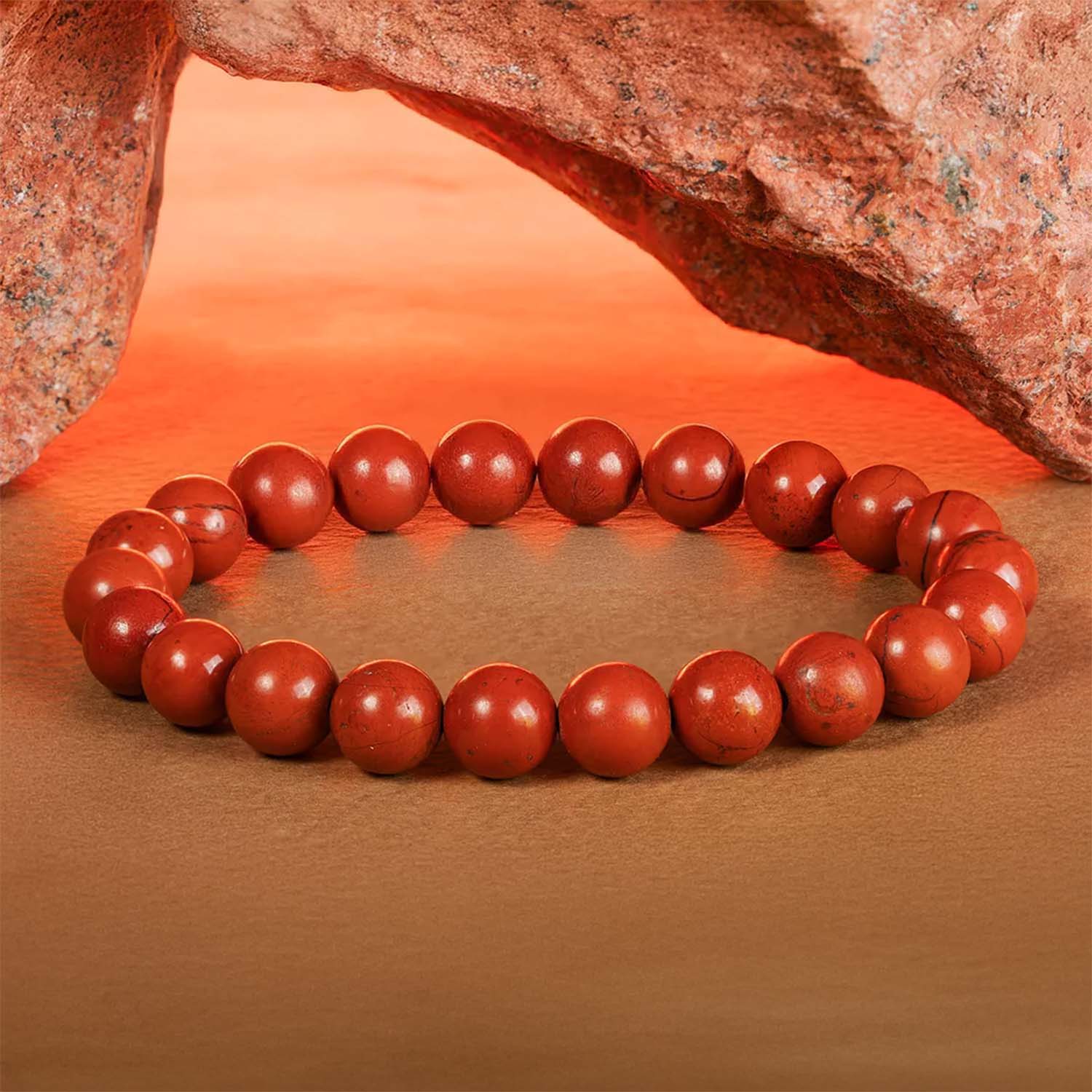 Inner Strength Red Jasper Natural Stone Bracelet - Image 10