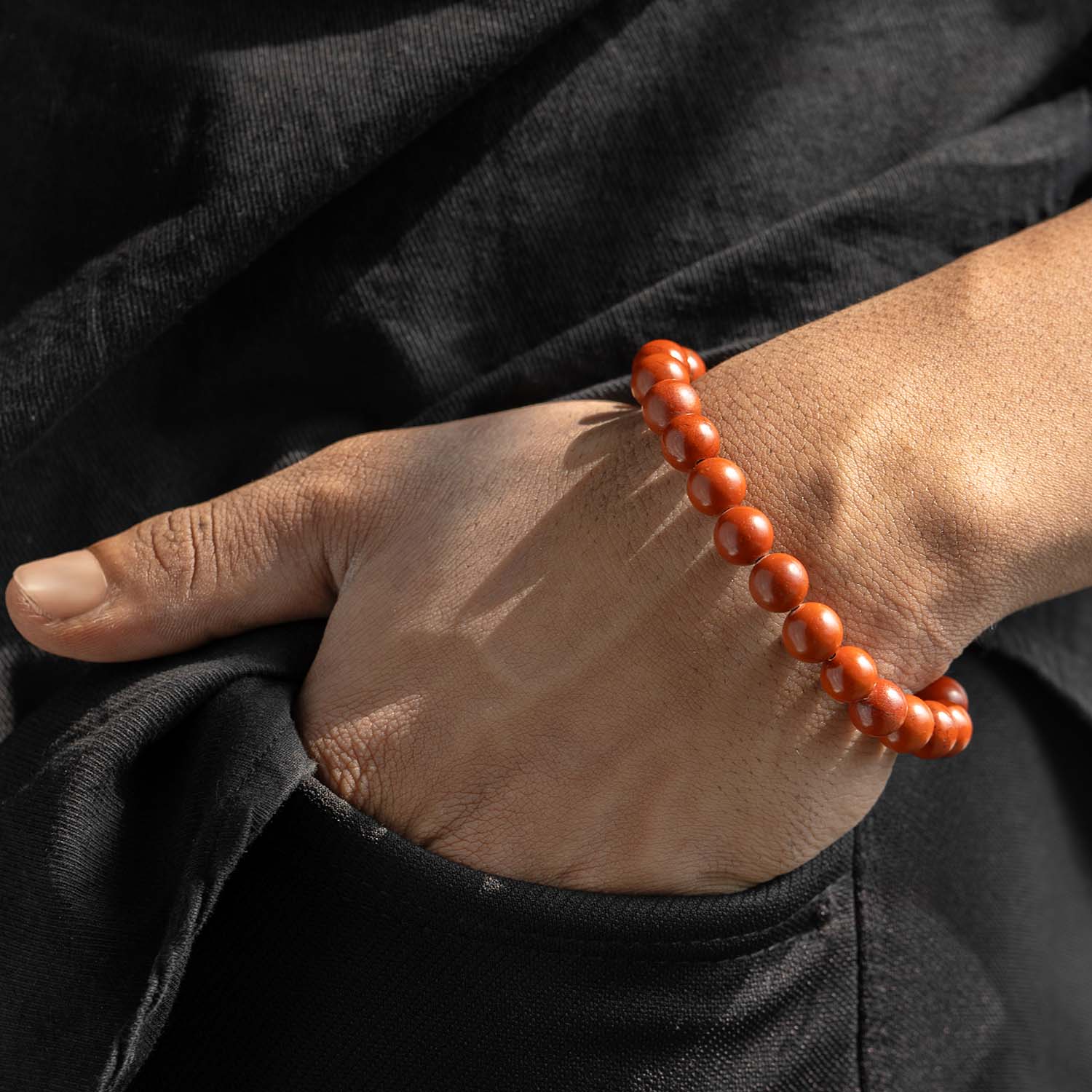 Inner Strength Red Jasper Natural Stone Bracelet - Image 3