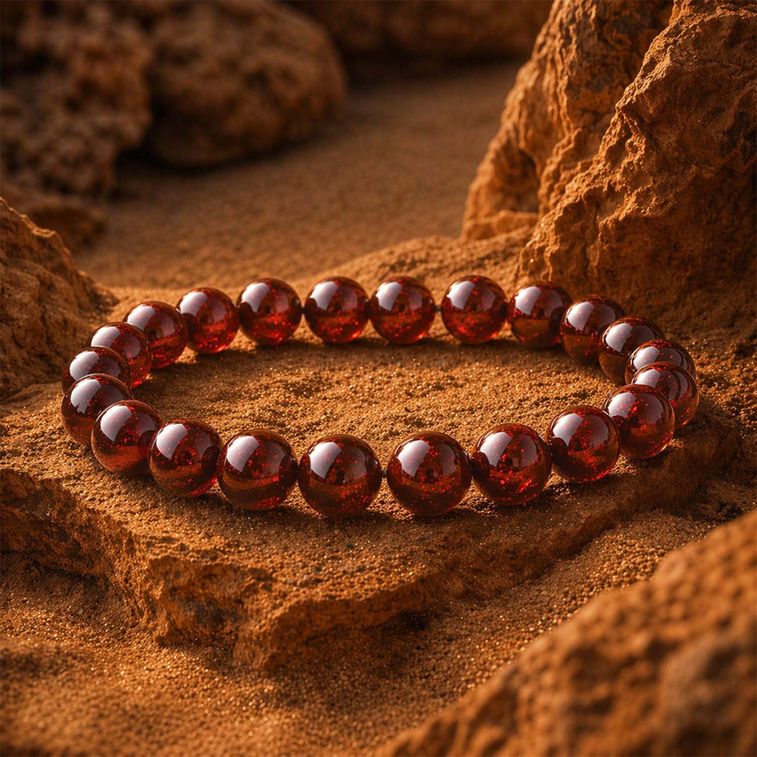 Energizing Garnet Natural Stone Bracelet - Image 10
