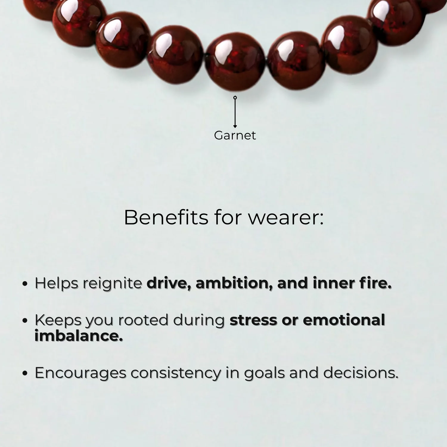 Energizing Garnet Natural Stone Bracelet - Image 2