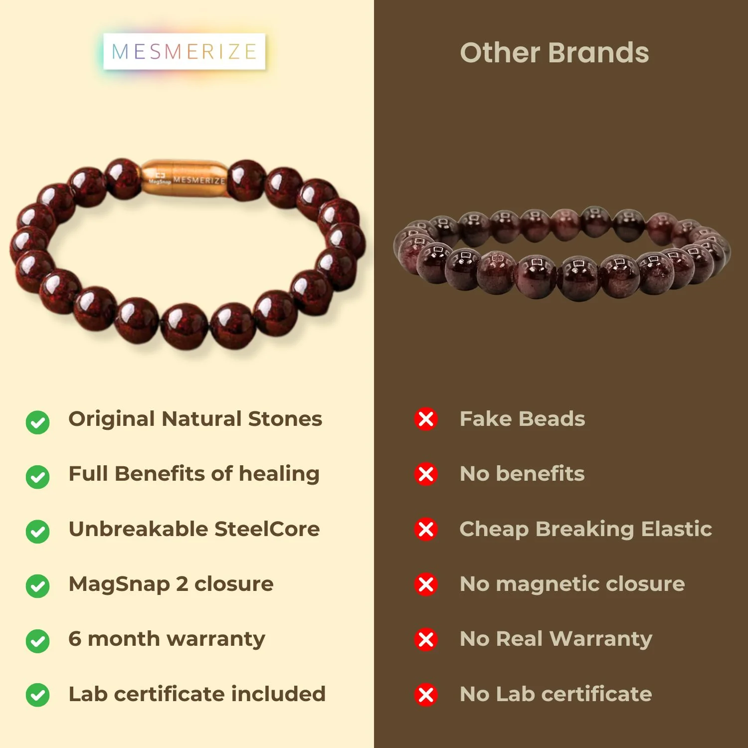 Energizing Garnet Natural Stone Bracelet - Image 6