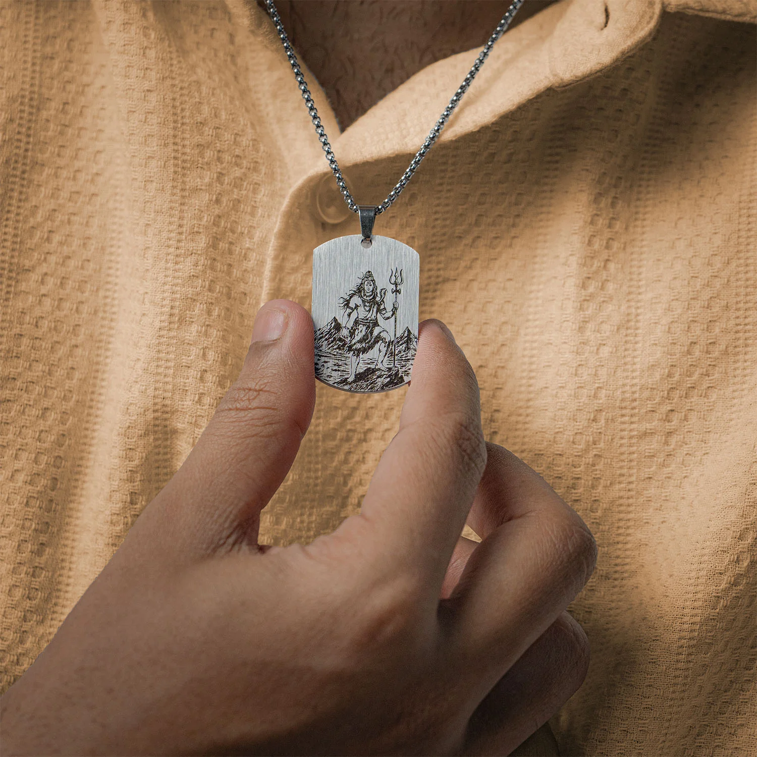 Eternal Shiv Godform Tag Necklace - Image 10