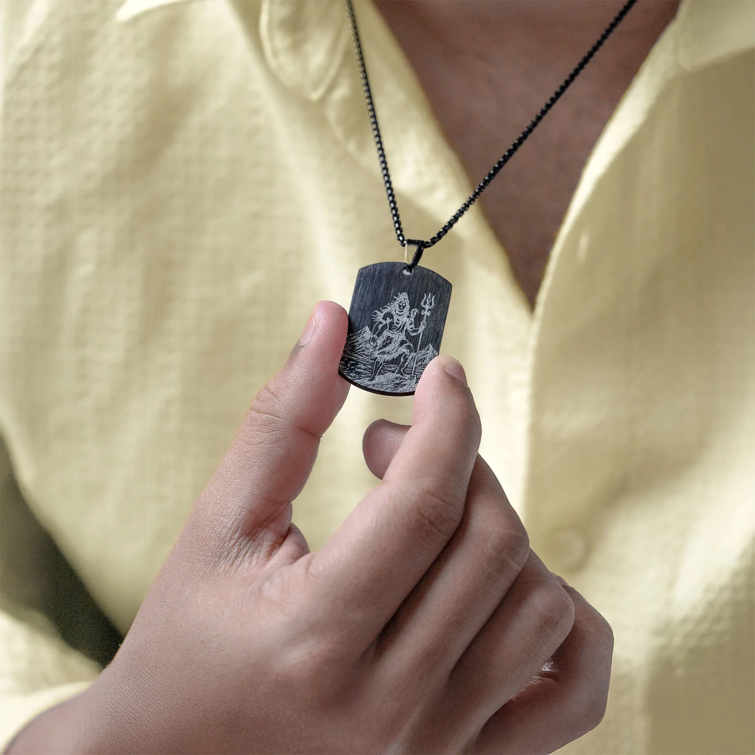 Eternal Shiv Godform Tag Necklace - Image 3