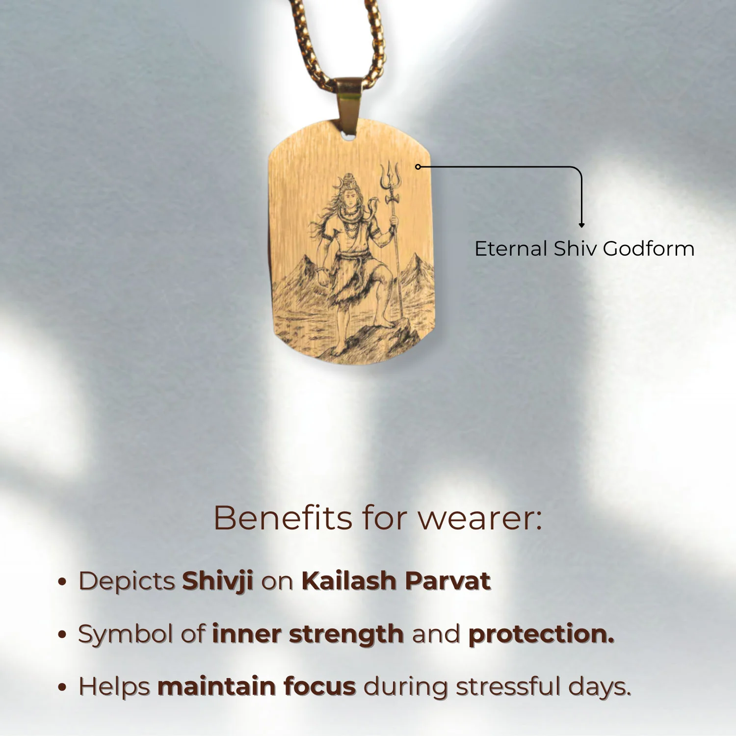 Eternal Shiv Godform Tag Necklace - Image 9
