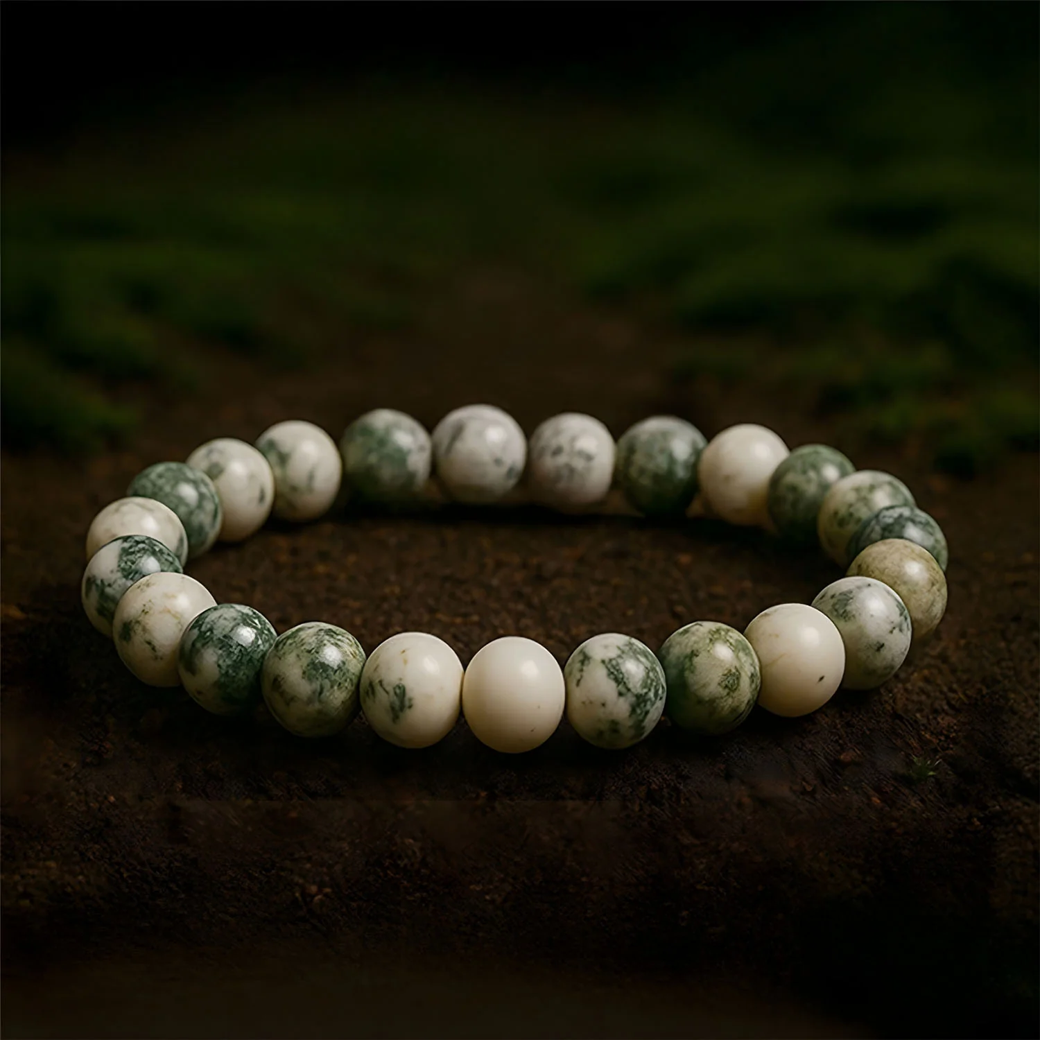 Evergreen Tree Agate Natural Stone Bracelet - Image 10