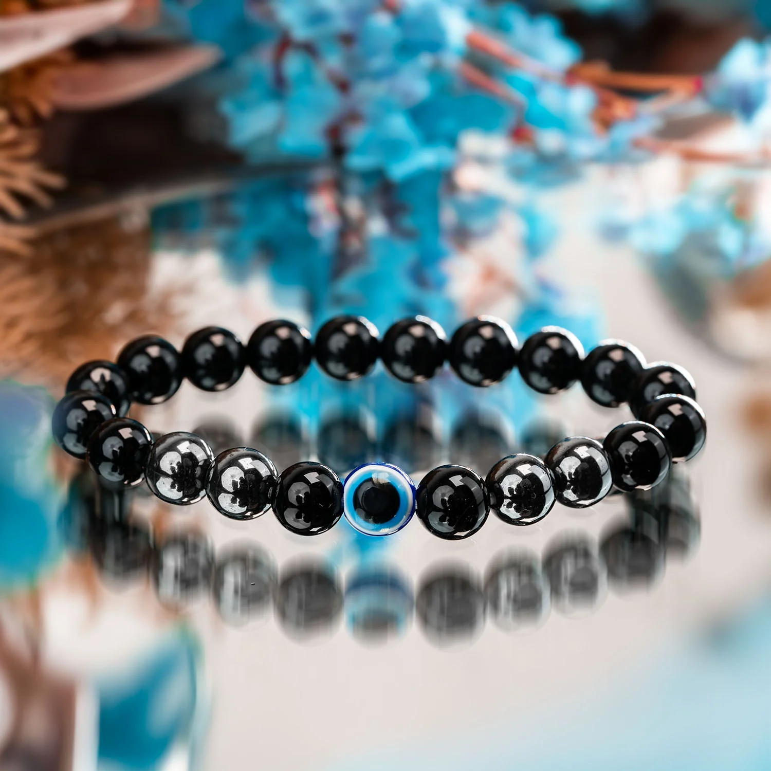 Protective Evil Eye Hematite Natural Stone Bracelet - Image 10