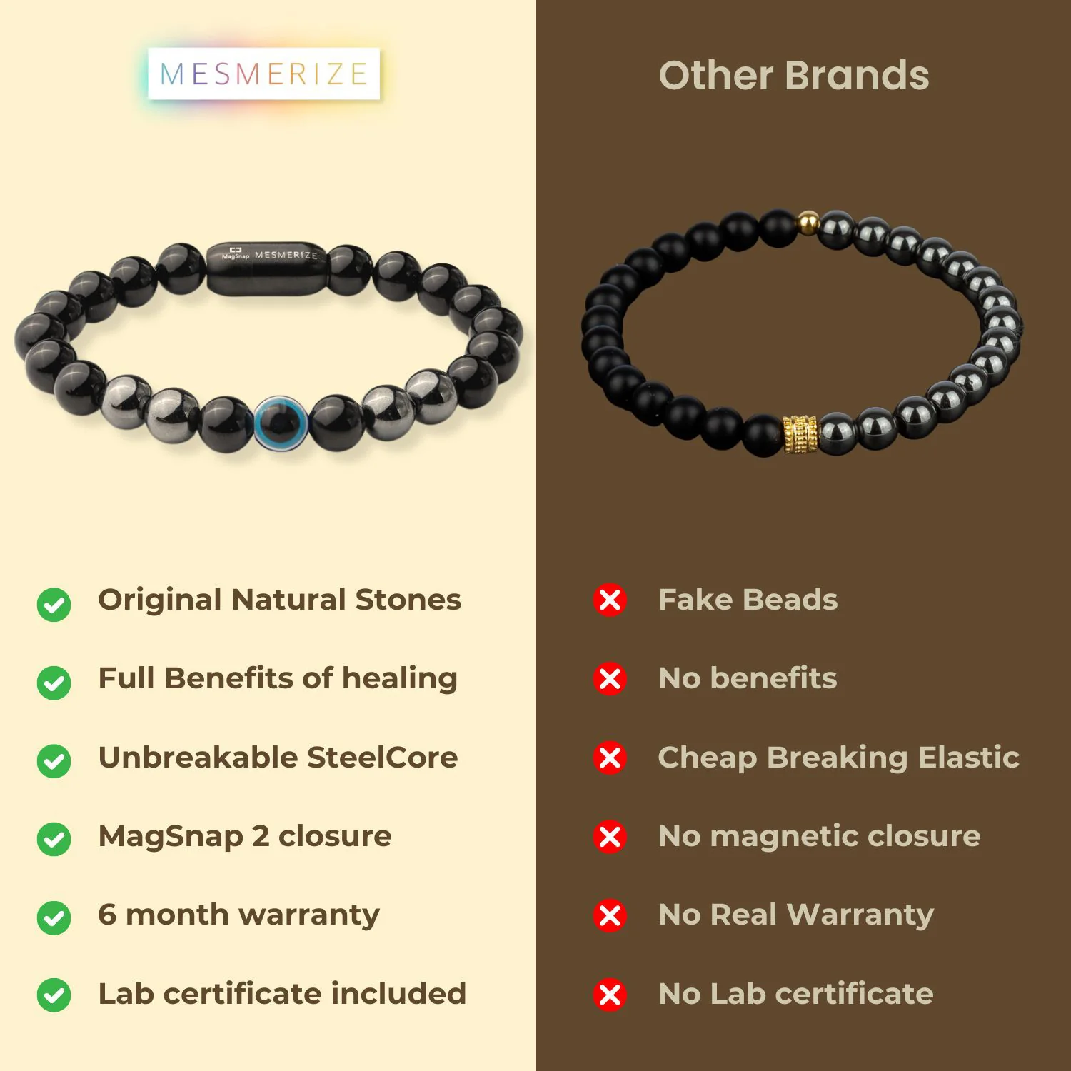 Protective Evil Eye Hematite Natural Stone Bracelet - Image 6