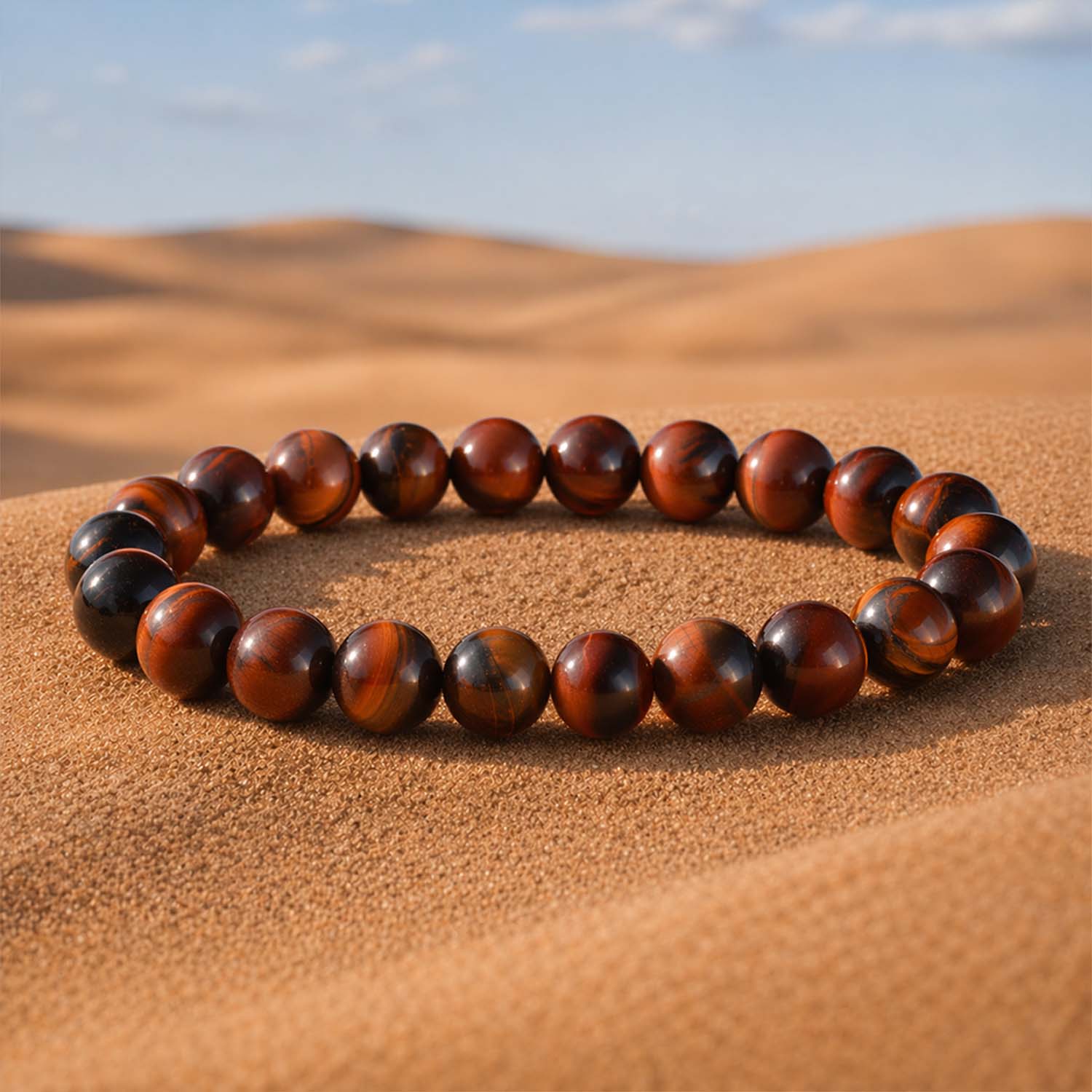 Fearless Red Tiger Eye Natural Stone Bracelet - Image 10