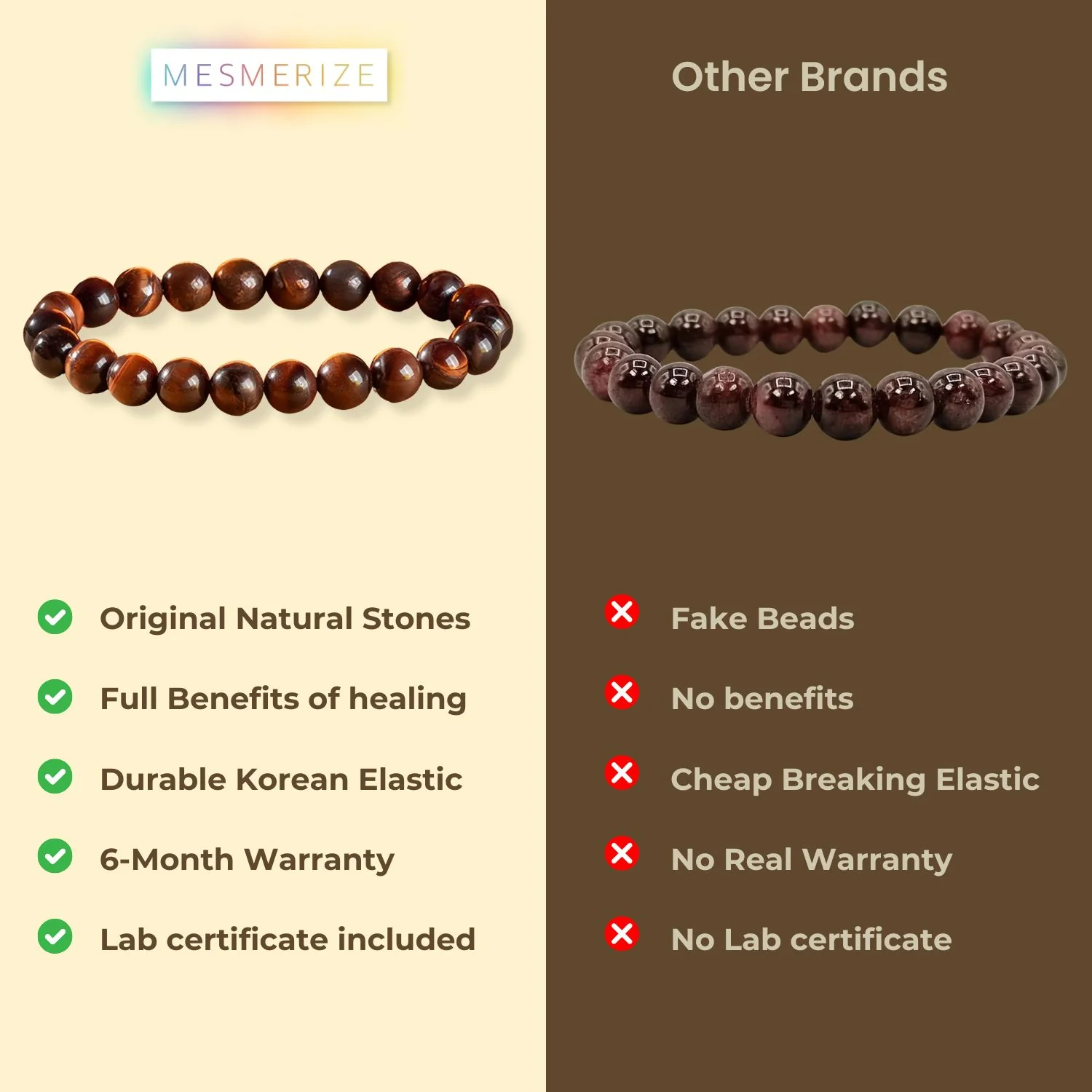 Fearless Red Tiger Eye Natural Stone Bracelet - Image 15