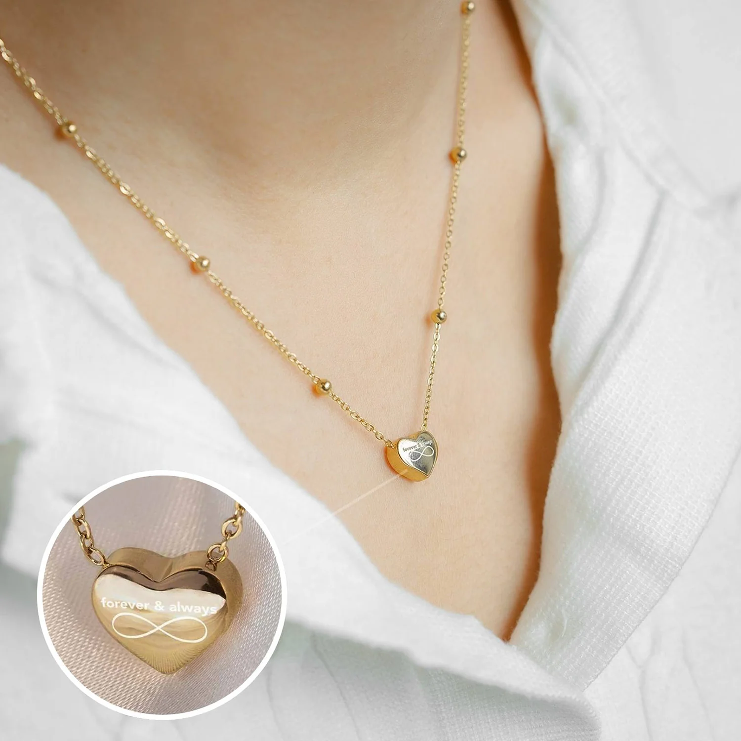 Forever and Always Paris Heart Necklace - Image 5