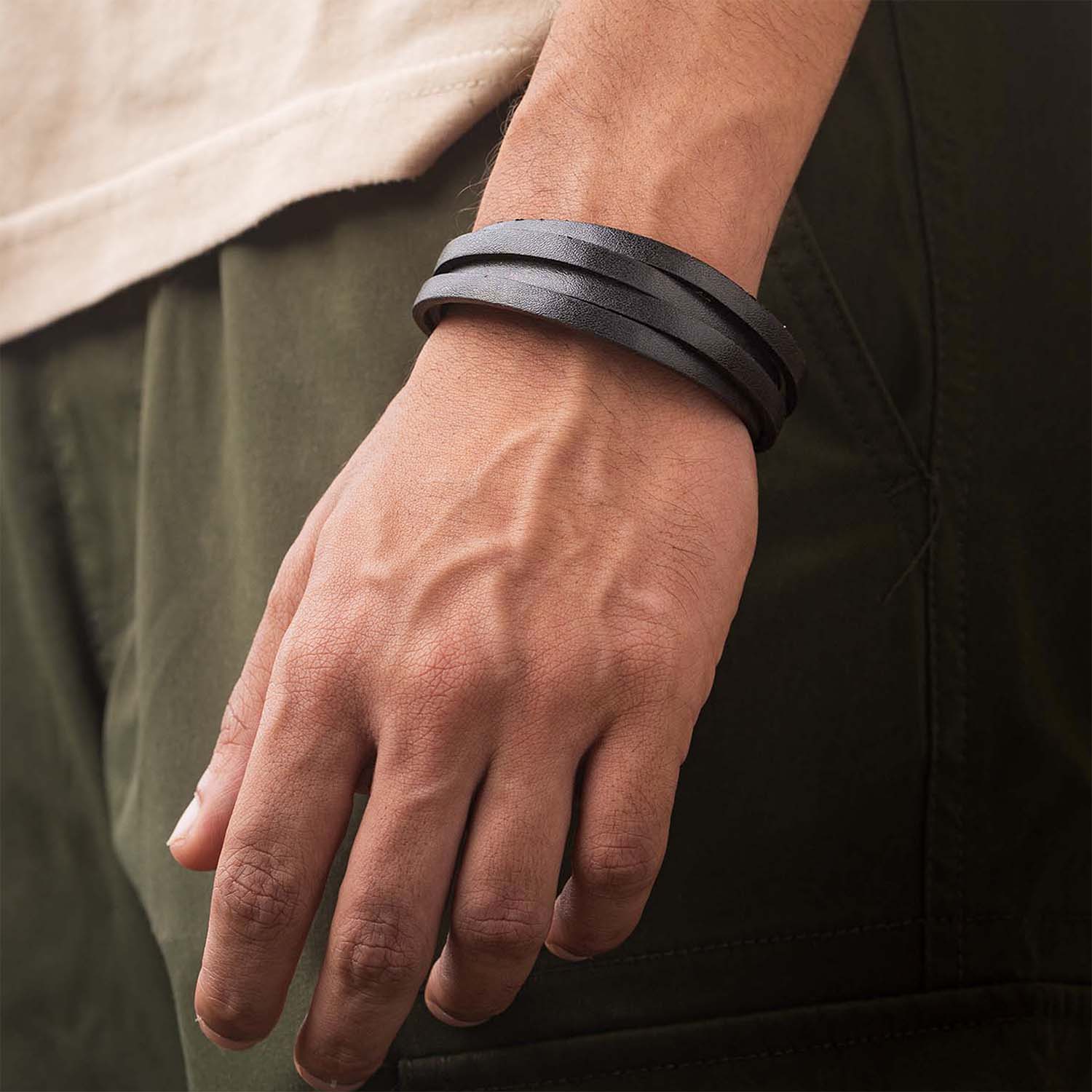 Forge Layered NeoLeather Bracelet with MagSlide - Image 2