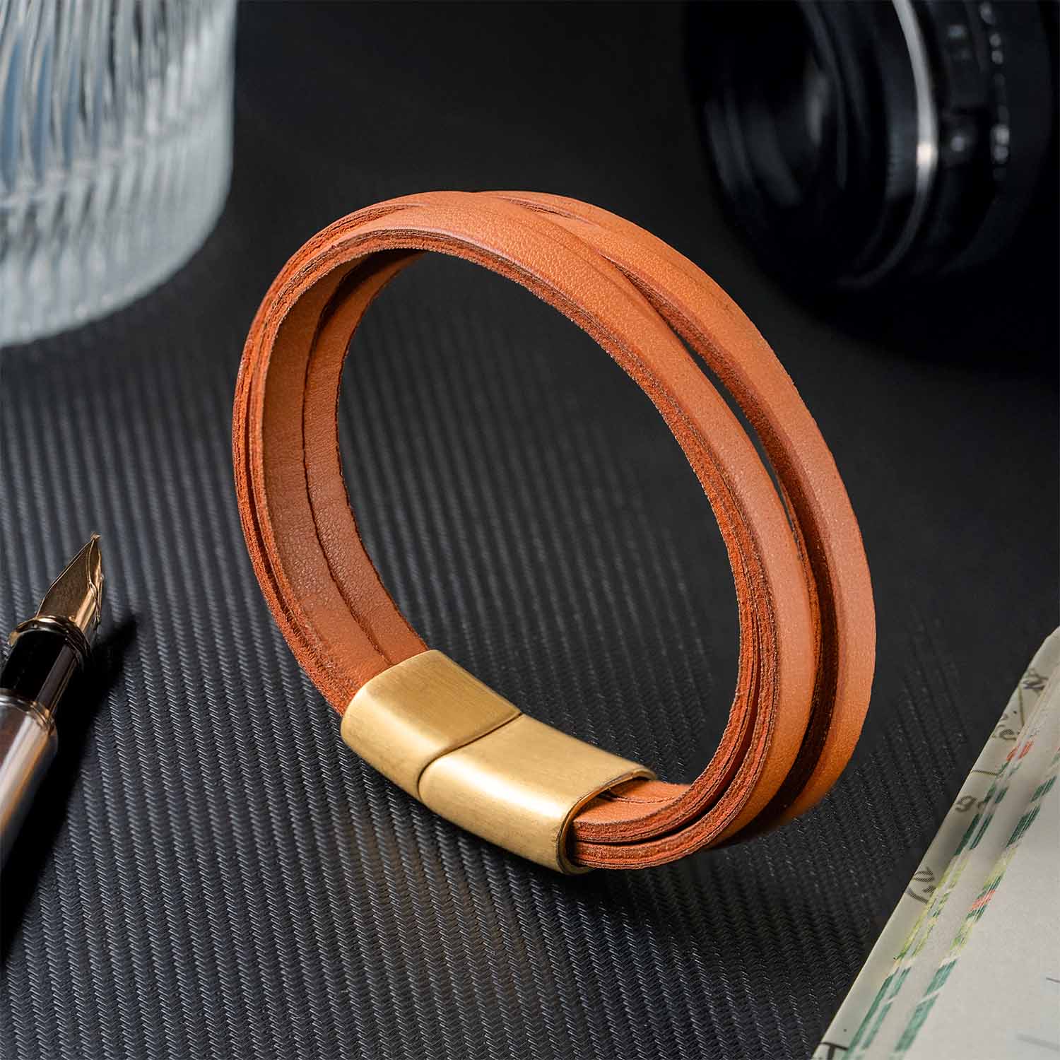 Forge Layered NeoLeather Bracelet with MagSlide - Image 7