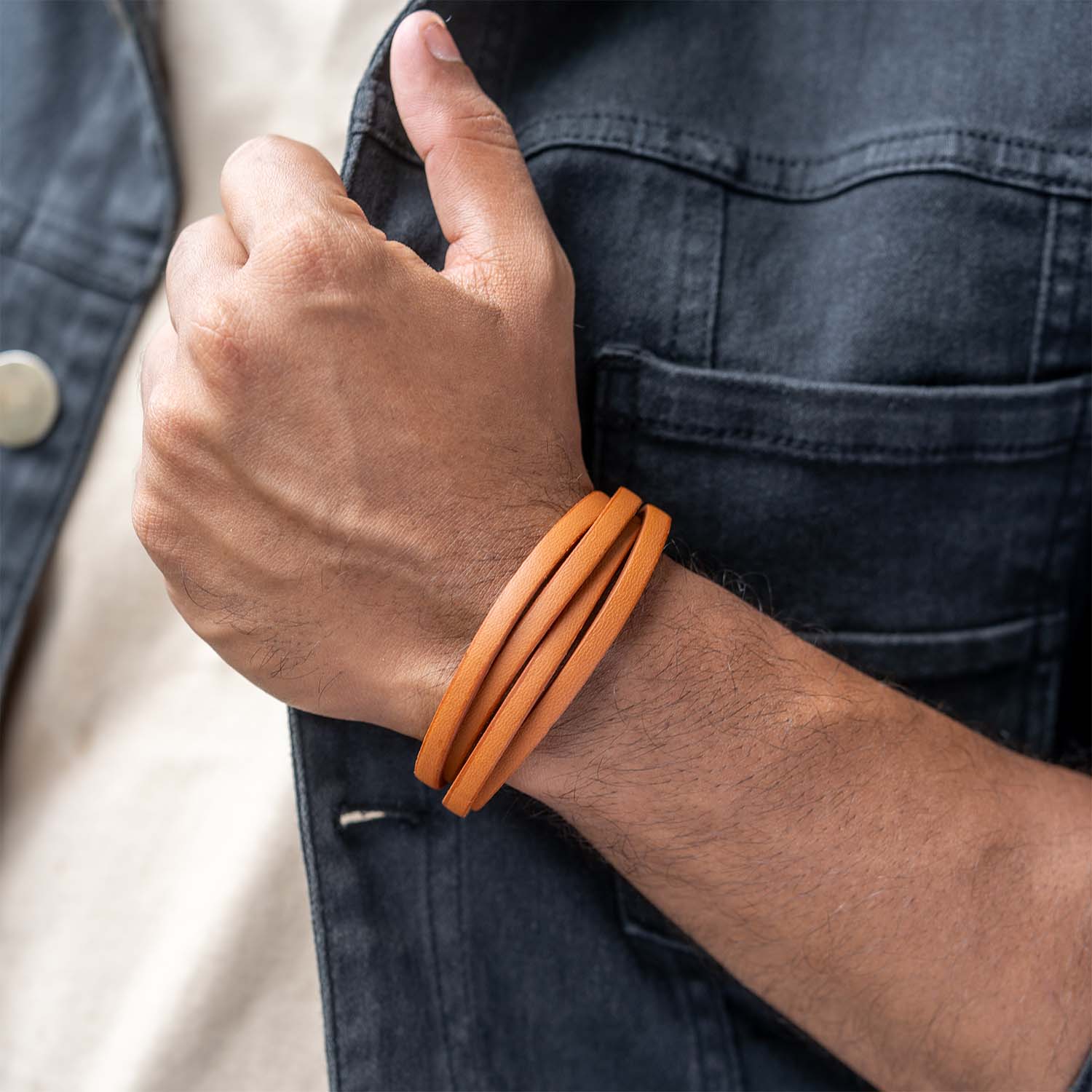 Forge Layered NeoLeather Bracelet with MagSlide - Image 8