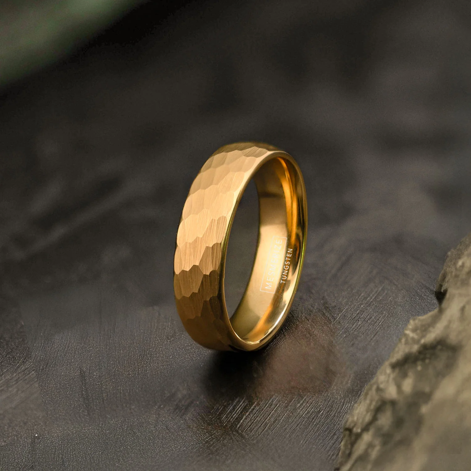 Forged Hammered Tungsten Carbide Band Ring - Image 6