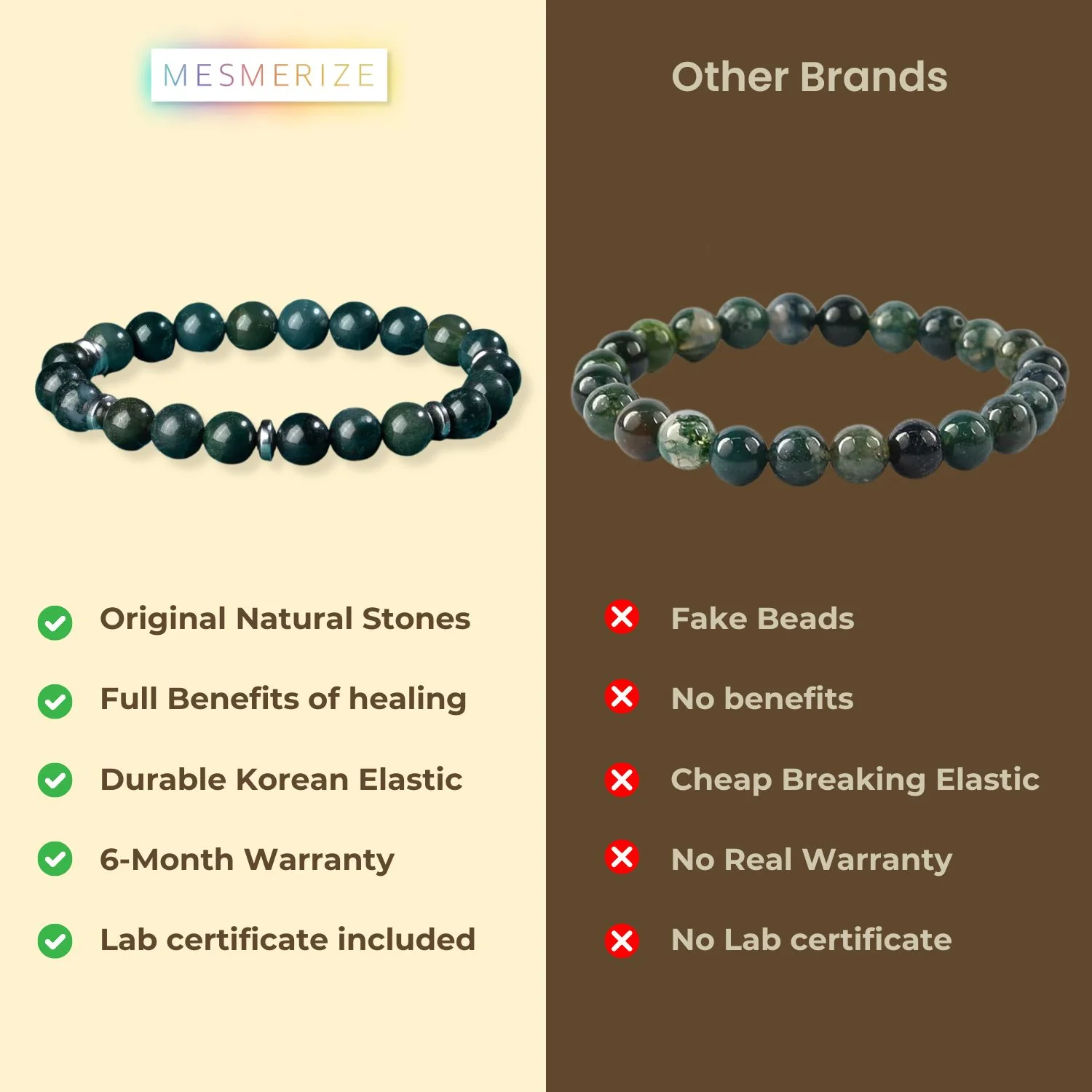 Soulful Moss Agate Natural Stone Bracelet - Image 15