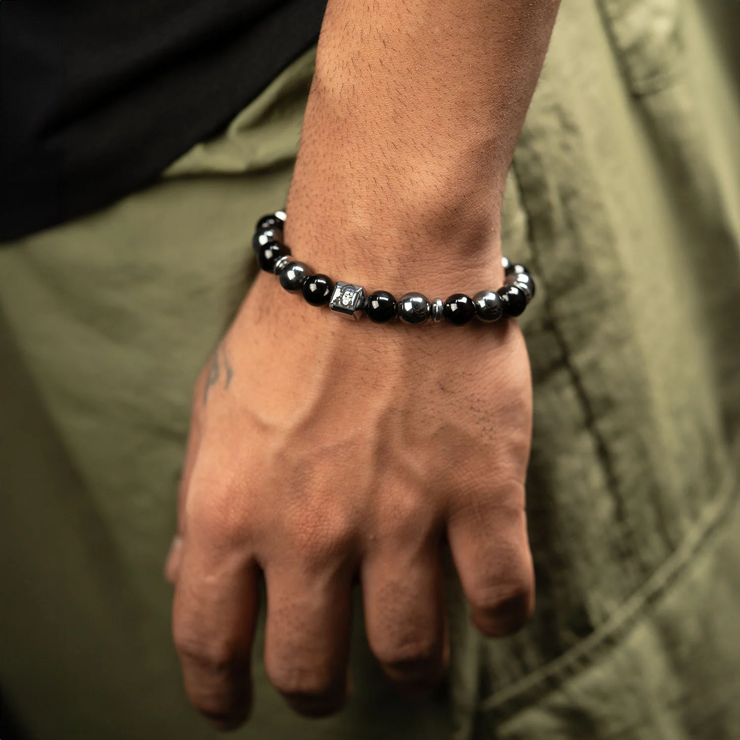Strength Hanuman Natural Stone Bracelet with MagSnap2 - Image 3