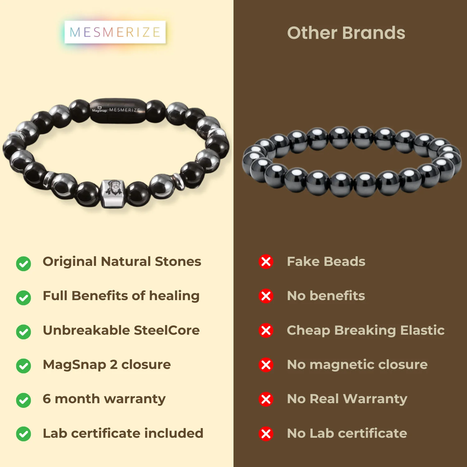 Strength Hanuman Natural Stone Bracelet with MagSnap2 - Image 6