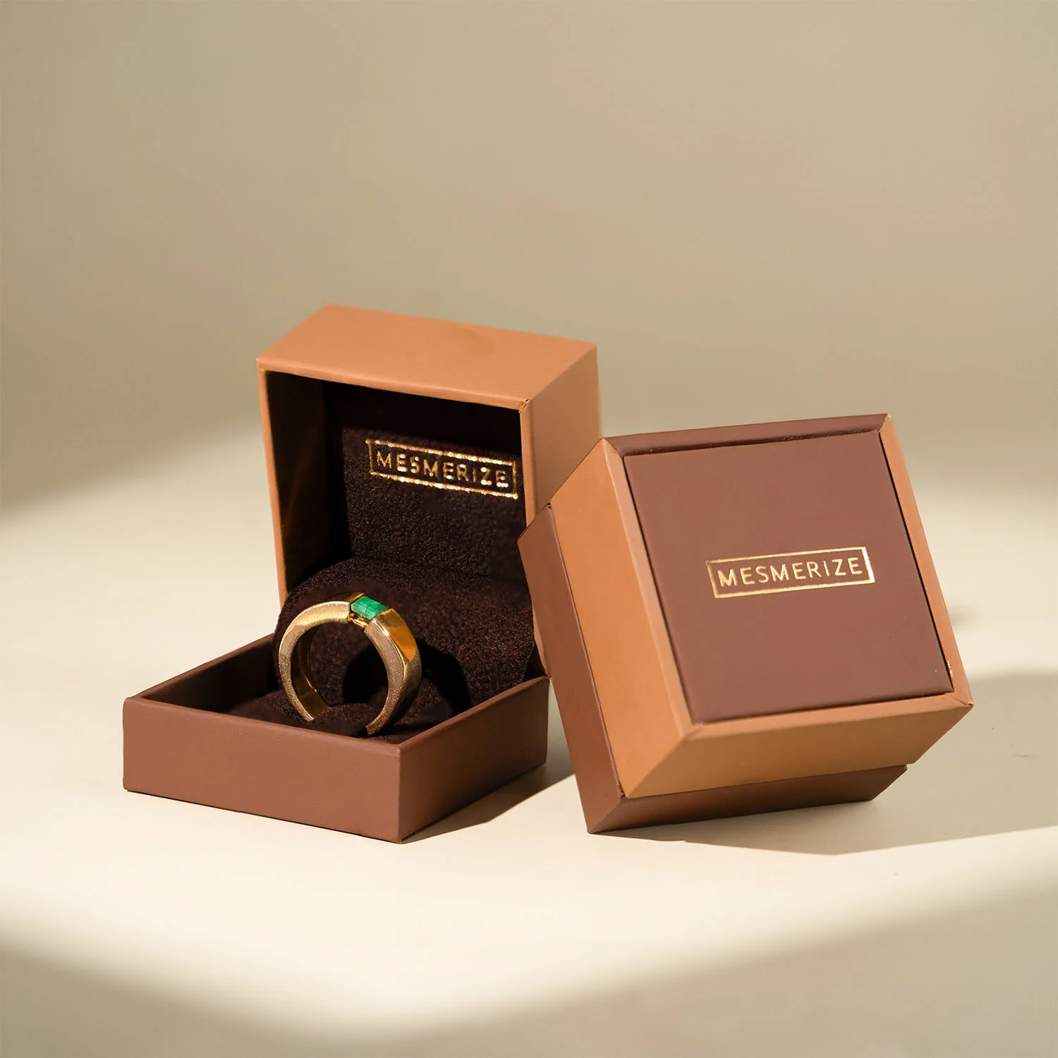 Gold Plated Pure 925 Silver Ring With Malachite Gem Stone - Image 4