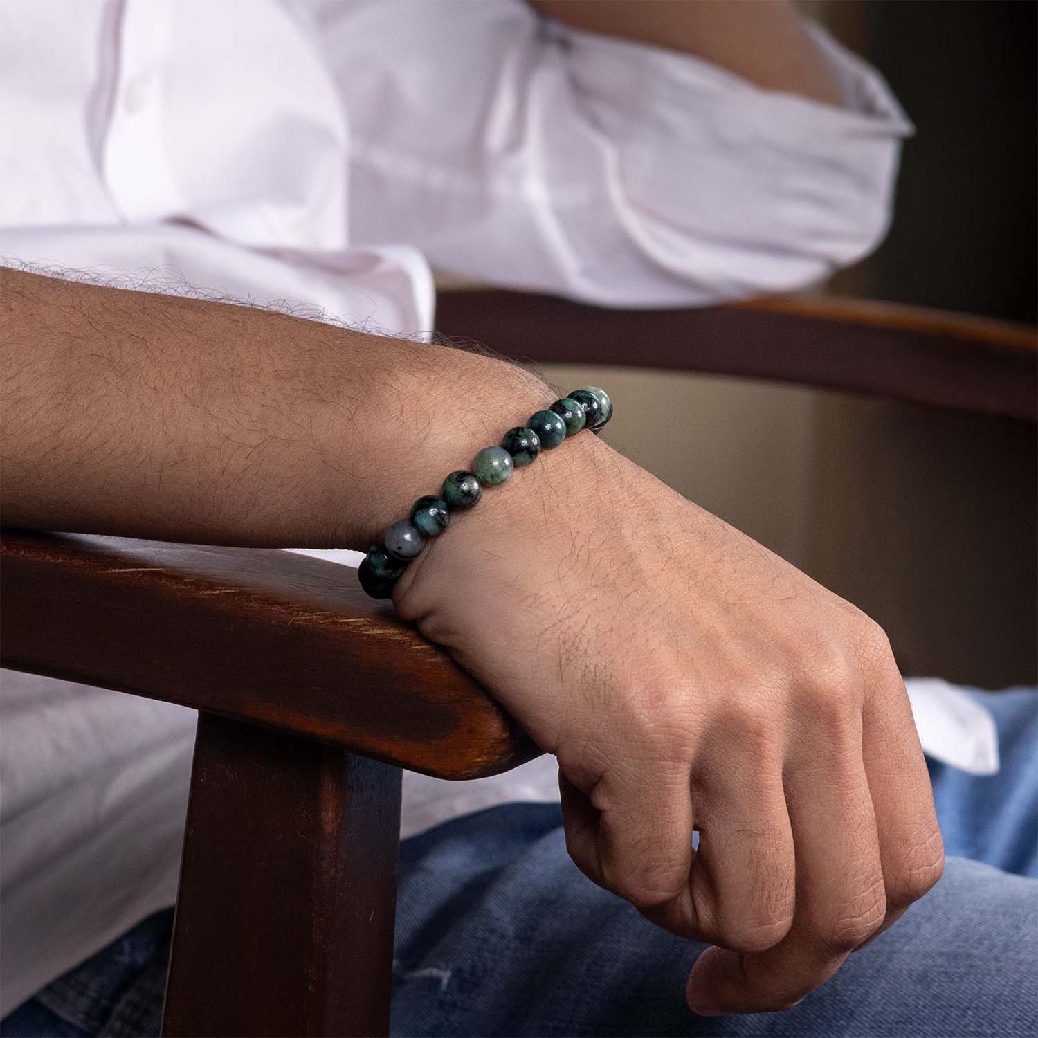 Green Radiance Emerald Natural Stone Bracelet with Magsnap 3 - Image 3