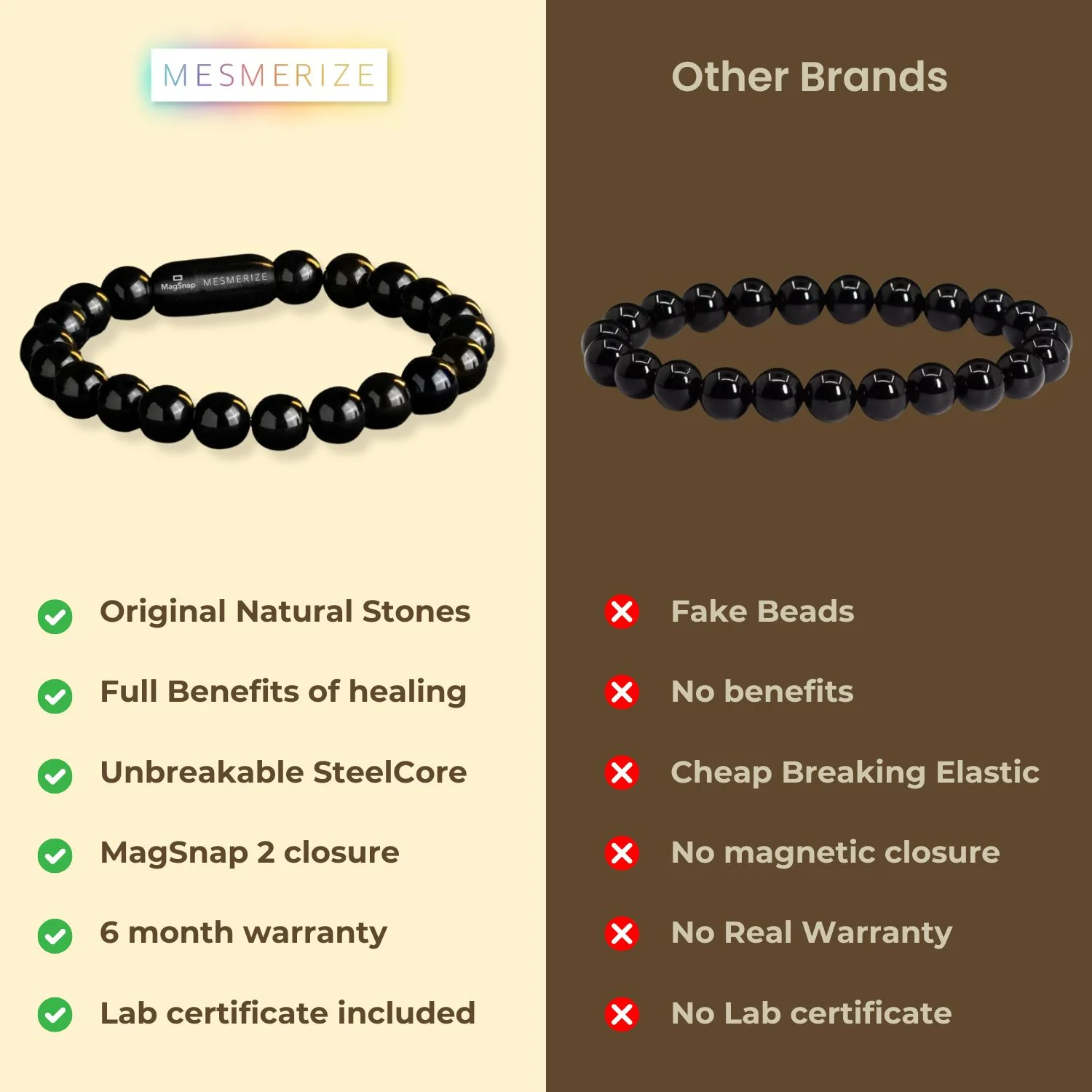 Grounding Black Obsidian Natural Stone Bracelet - Image 6