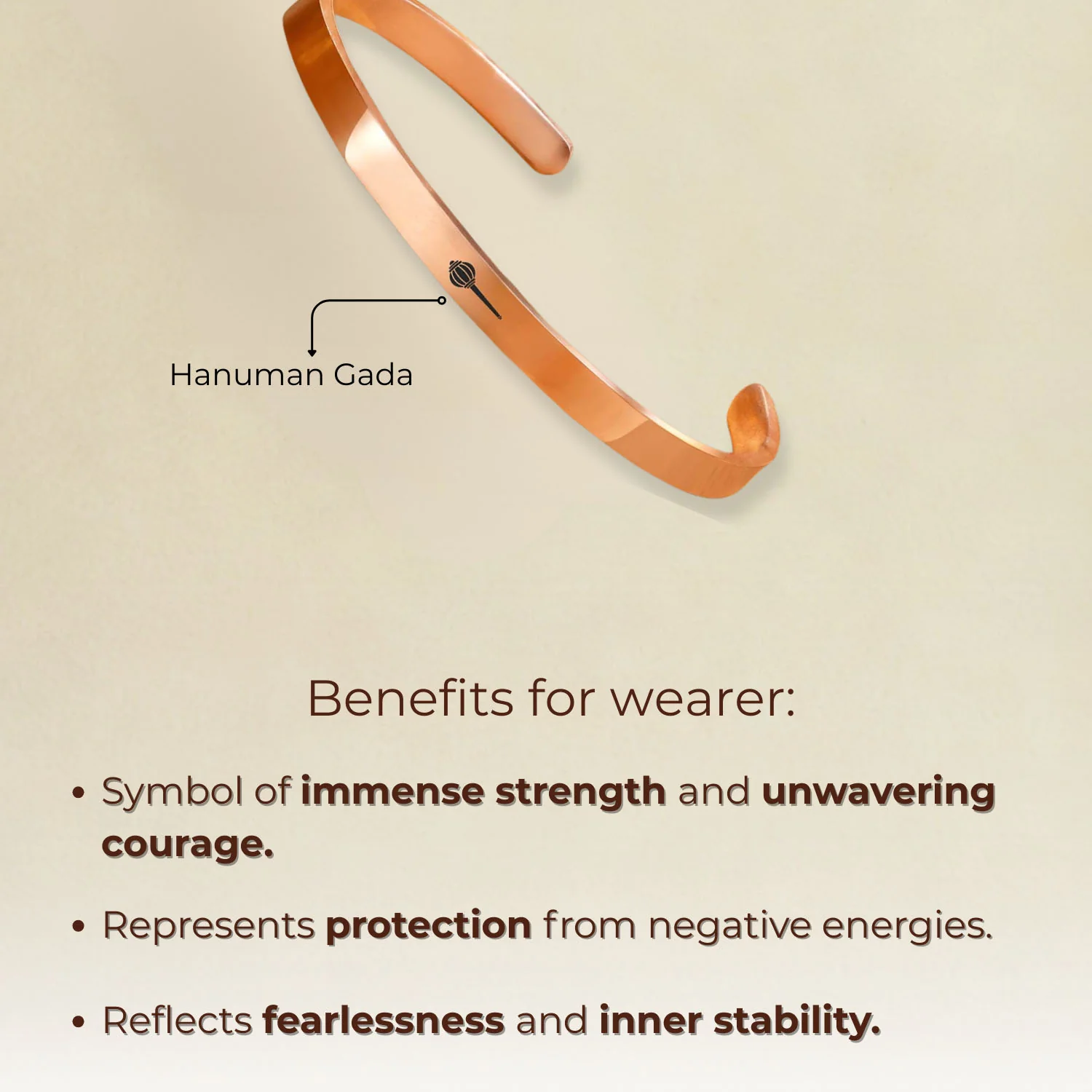 Hanuman Gada Gloss Cuff Adjustable Bracelet - Image 26