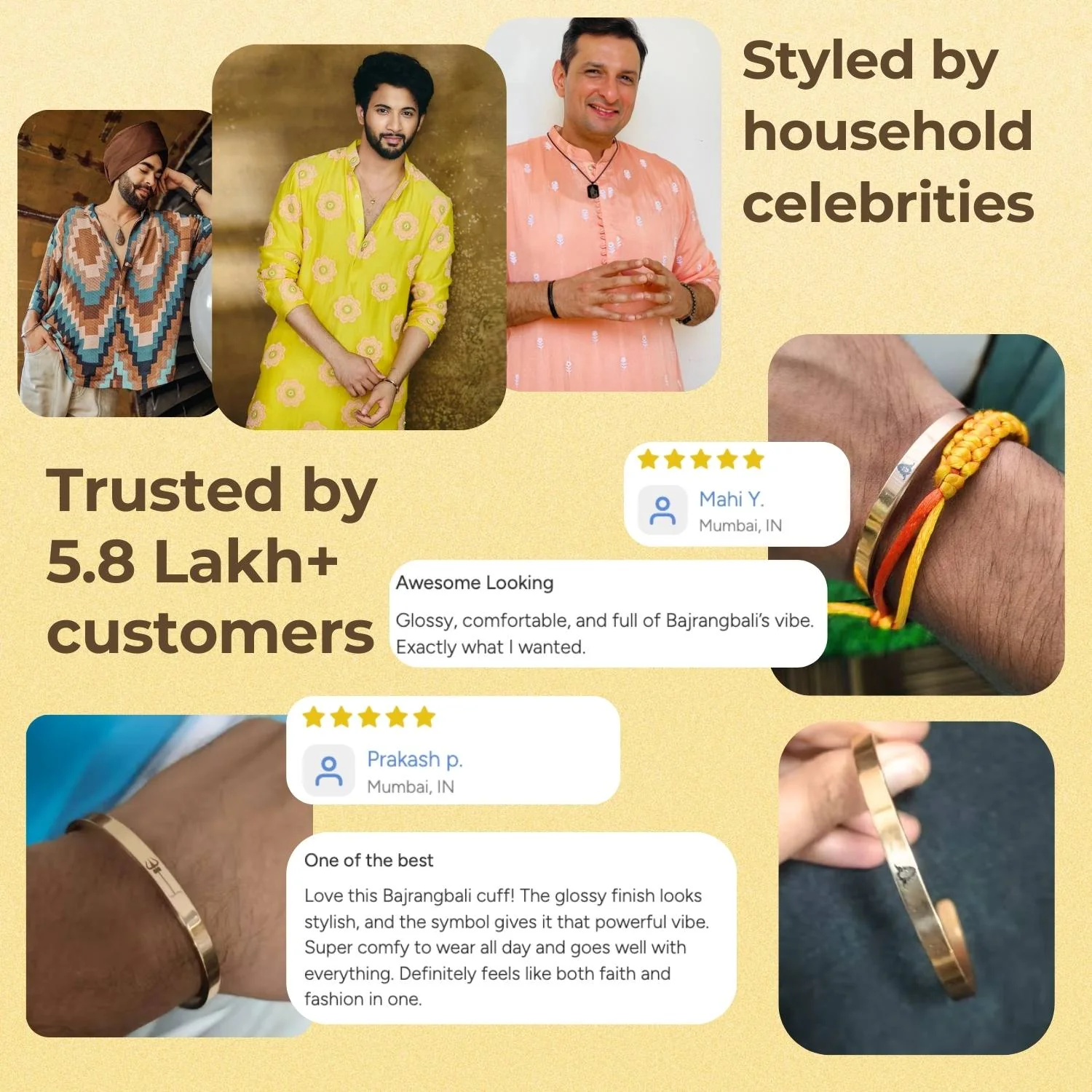 Hanuman Gada Gloss Cuff Adjustable Bracelet - Image 5