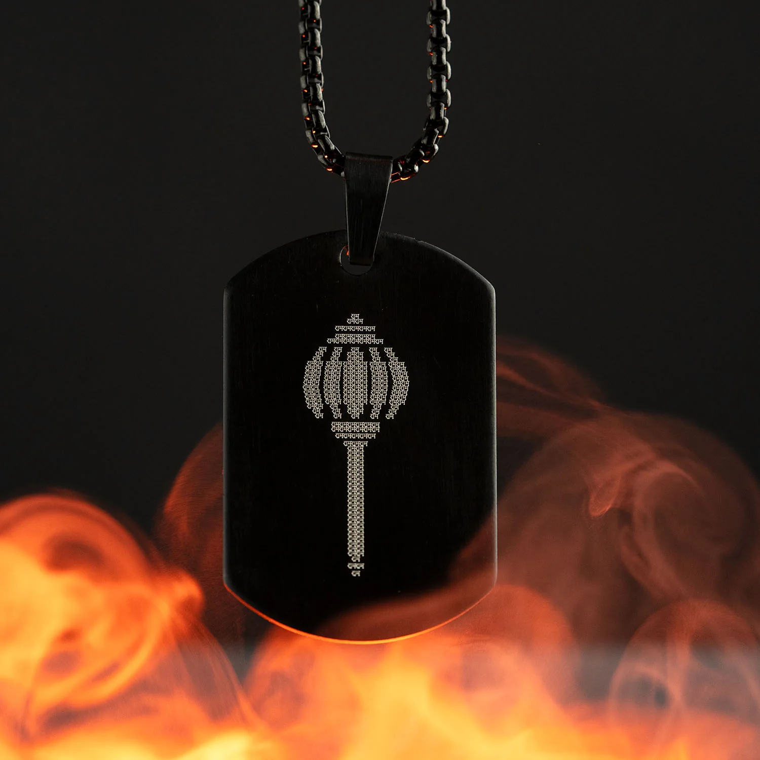 Hanuman Gada MicroCarved Tag Necklace - Image 7