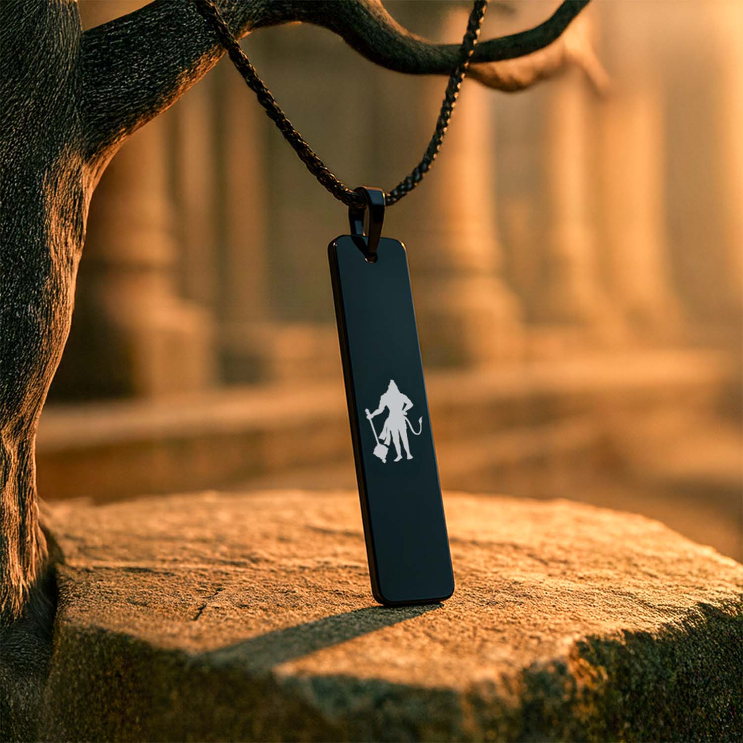Sacred Hanuman Mini Tag Necklace