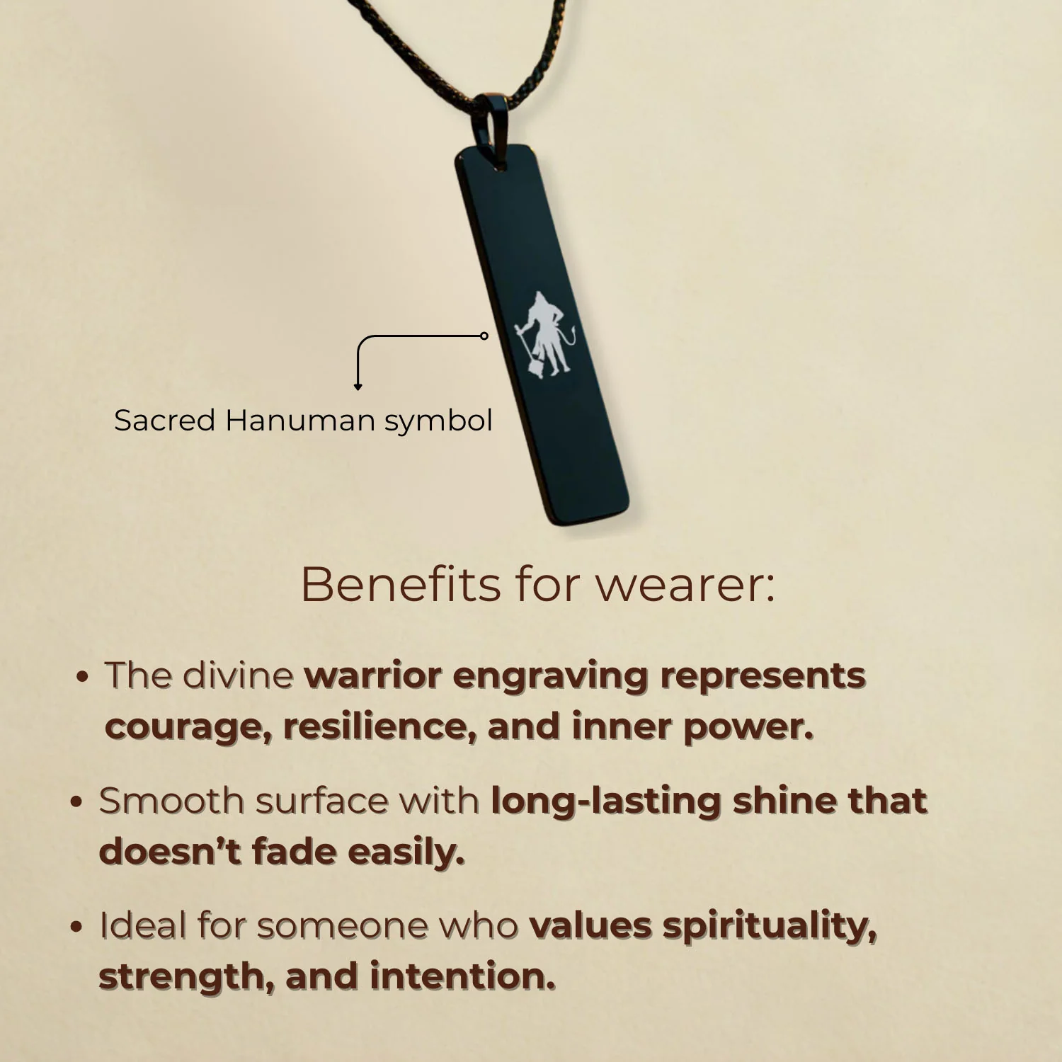 Sacred Hanuman Mini Tag Necklace - Image 18