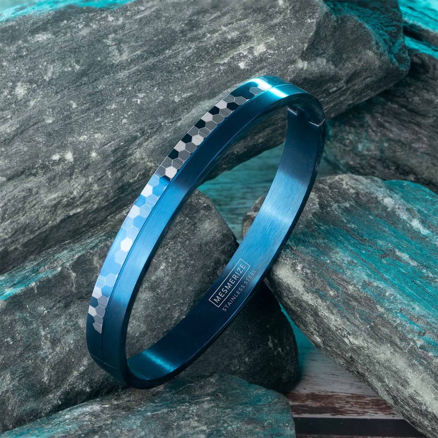 Hex Matrix Oval Kada Bracelet - Image 8