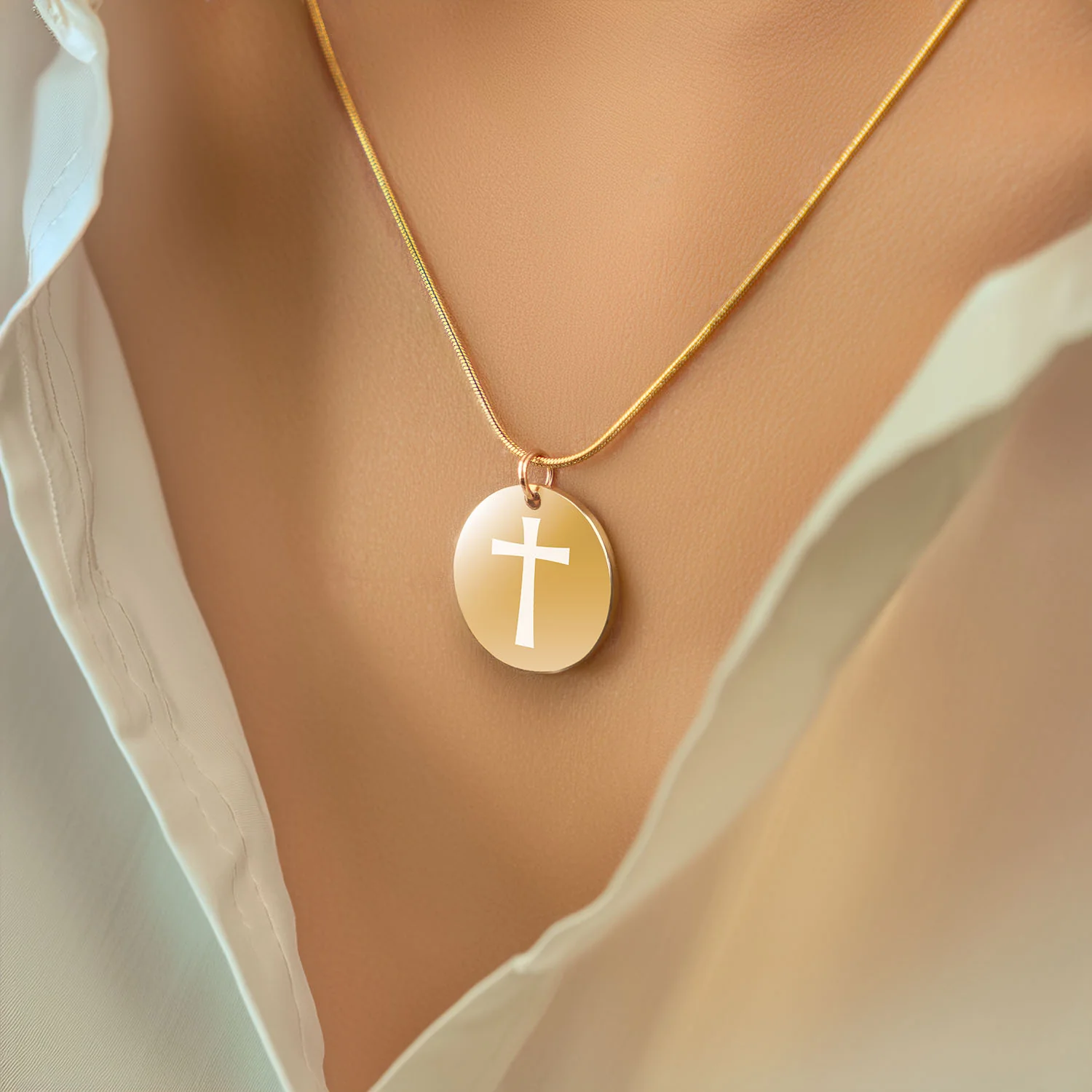 Holycross Circle Necklace - Image 2
