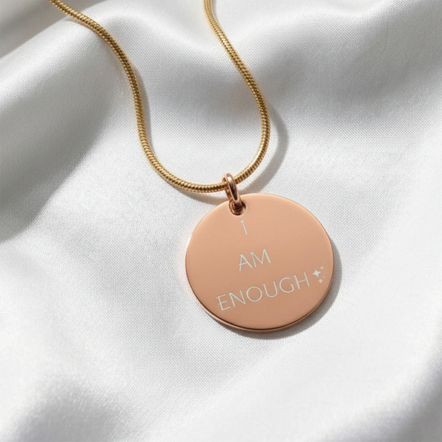 I AM ENOUGH Circle Necklace - Image 9
