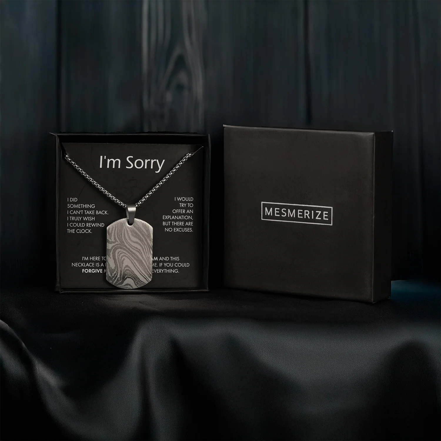 I Am Sorry Card With Necklace For Men - Image 13