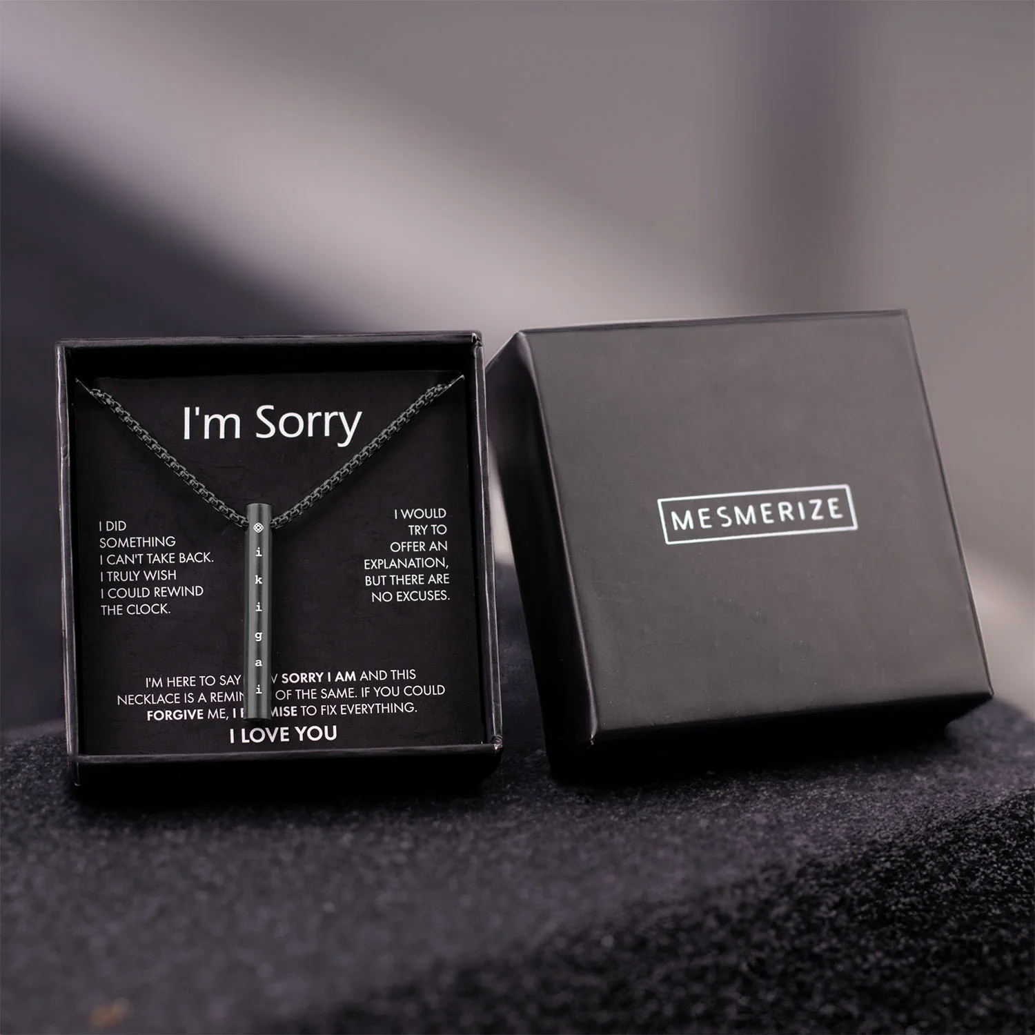 I Am Sorry Card With Necklace For Men - Image 15