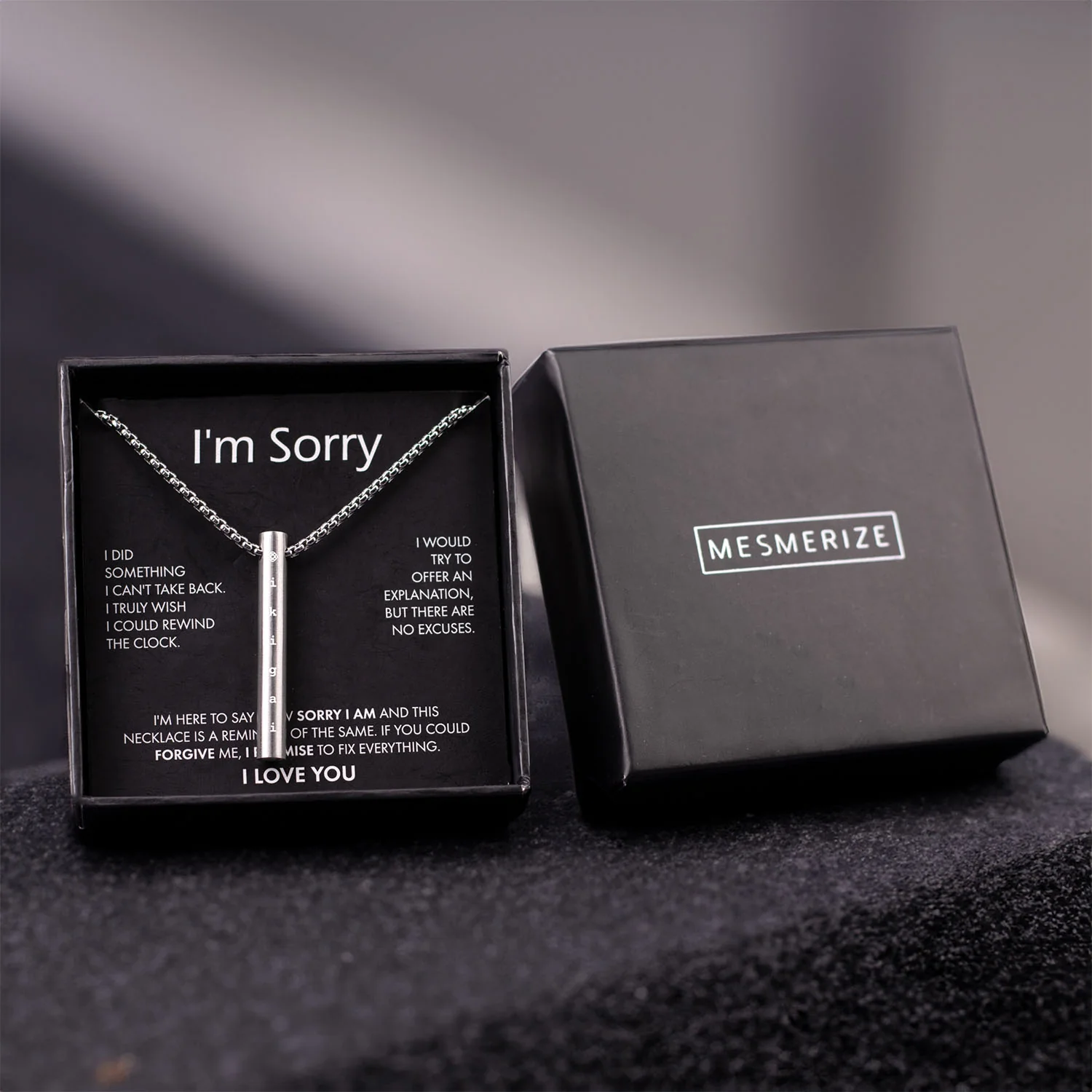 I Am Sorry Card With Necklace For Men - Image 19