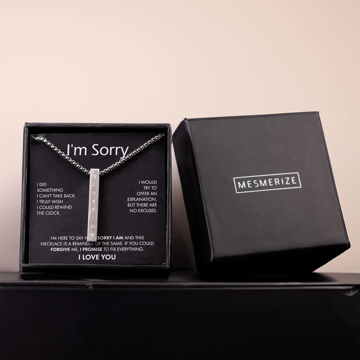 I Am Sorry Card With Necklace For Men - Image 7