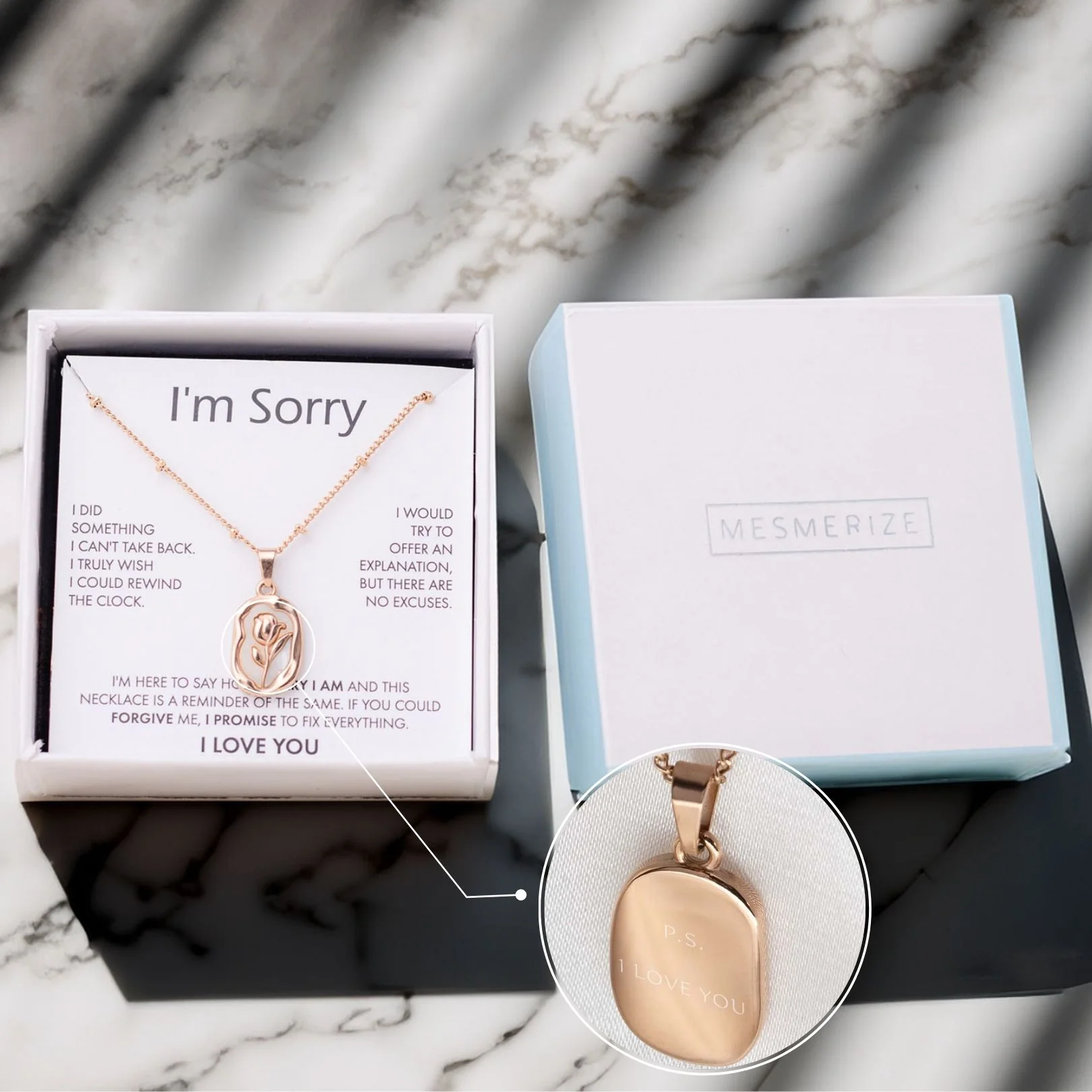 I Am Sorry Card With Necklace For Women - Image 22