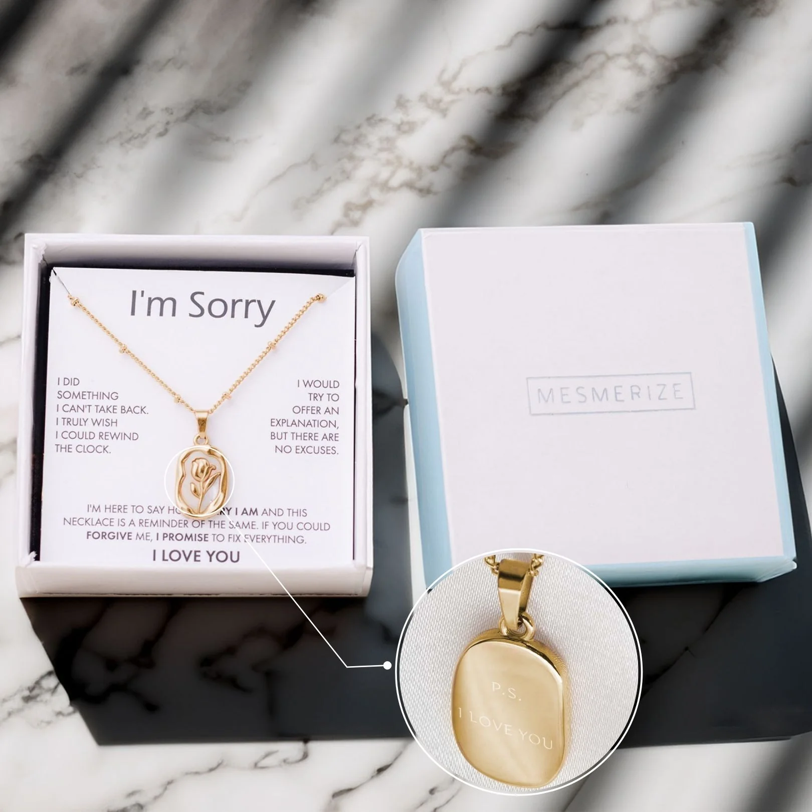 I Am Sorry Card With Necklace For Women - Image 34