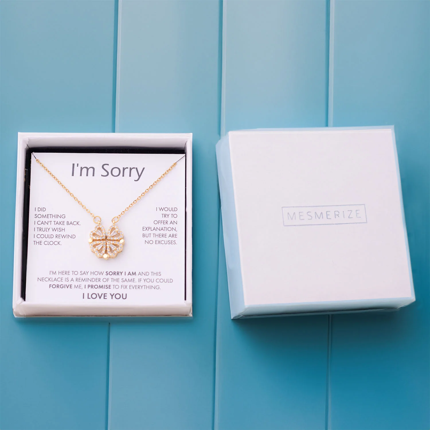 I Am Sorry Card With Necklace For Women - Image 4