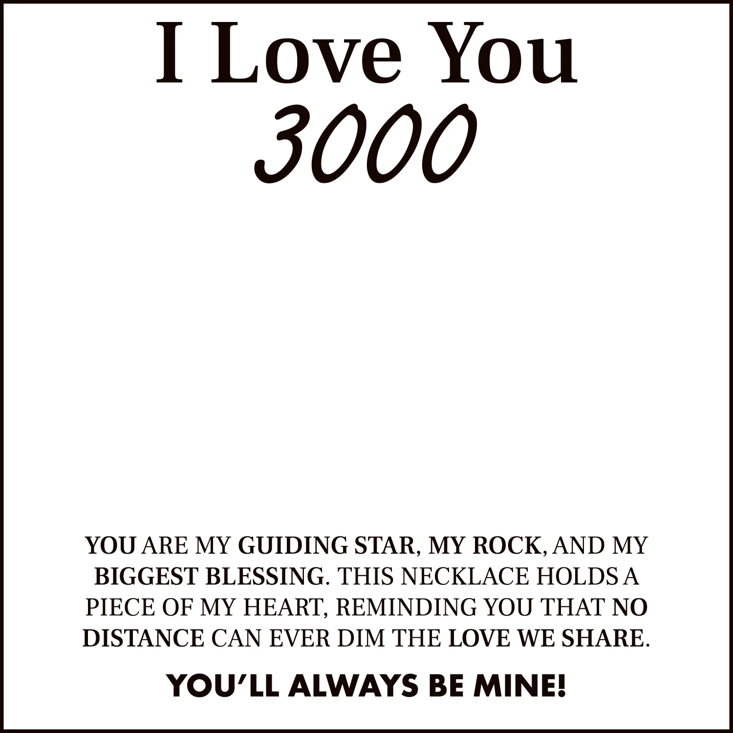 I Love You 3000 Card With Necklace For Women - Image 6