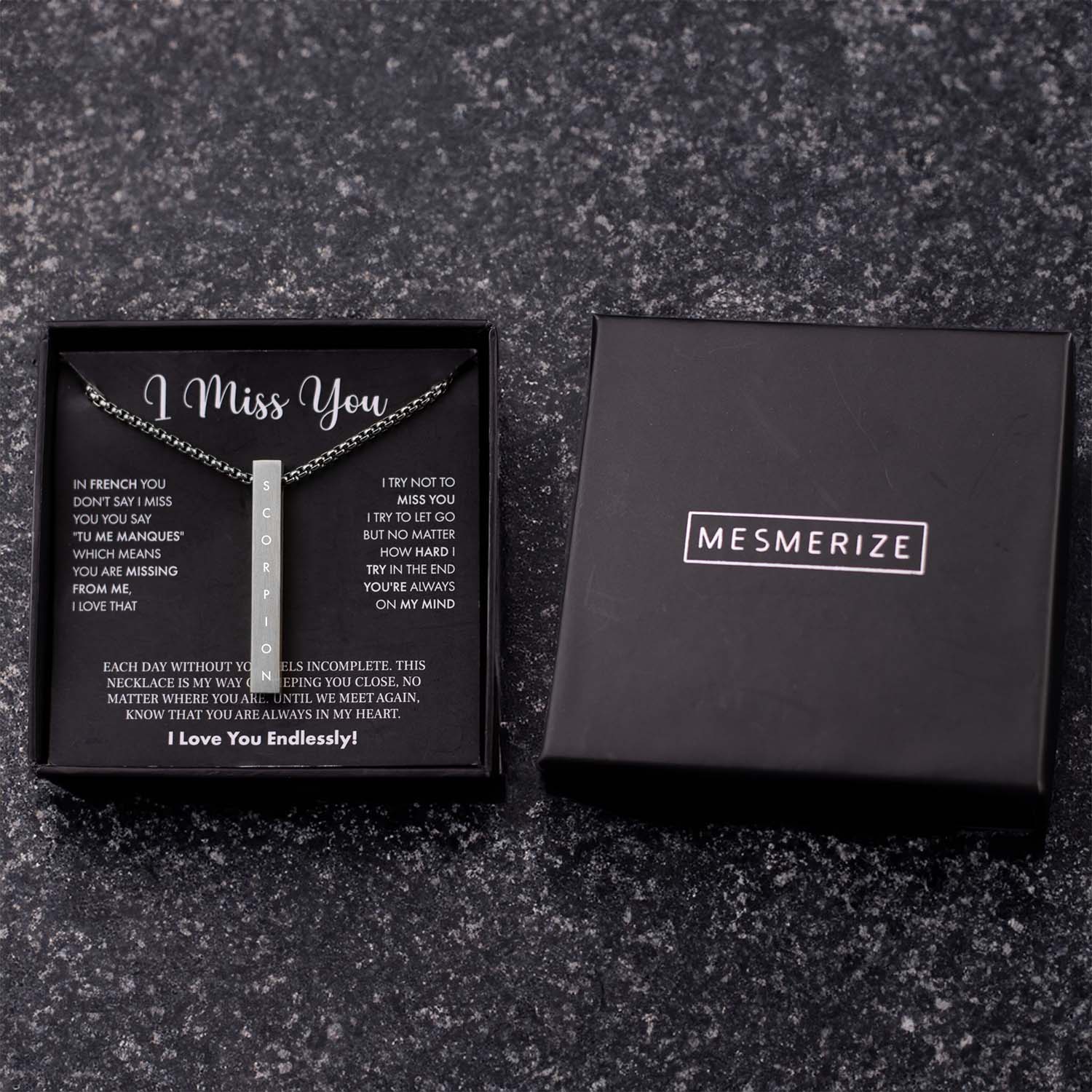 I Miss You Card With Necklace For Men - Image 10