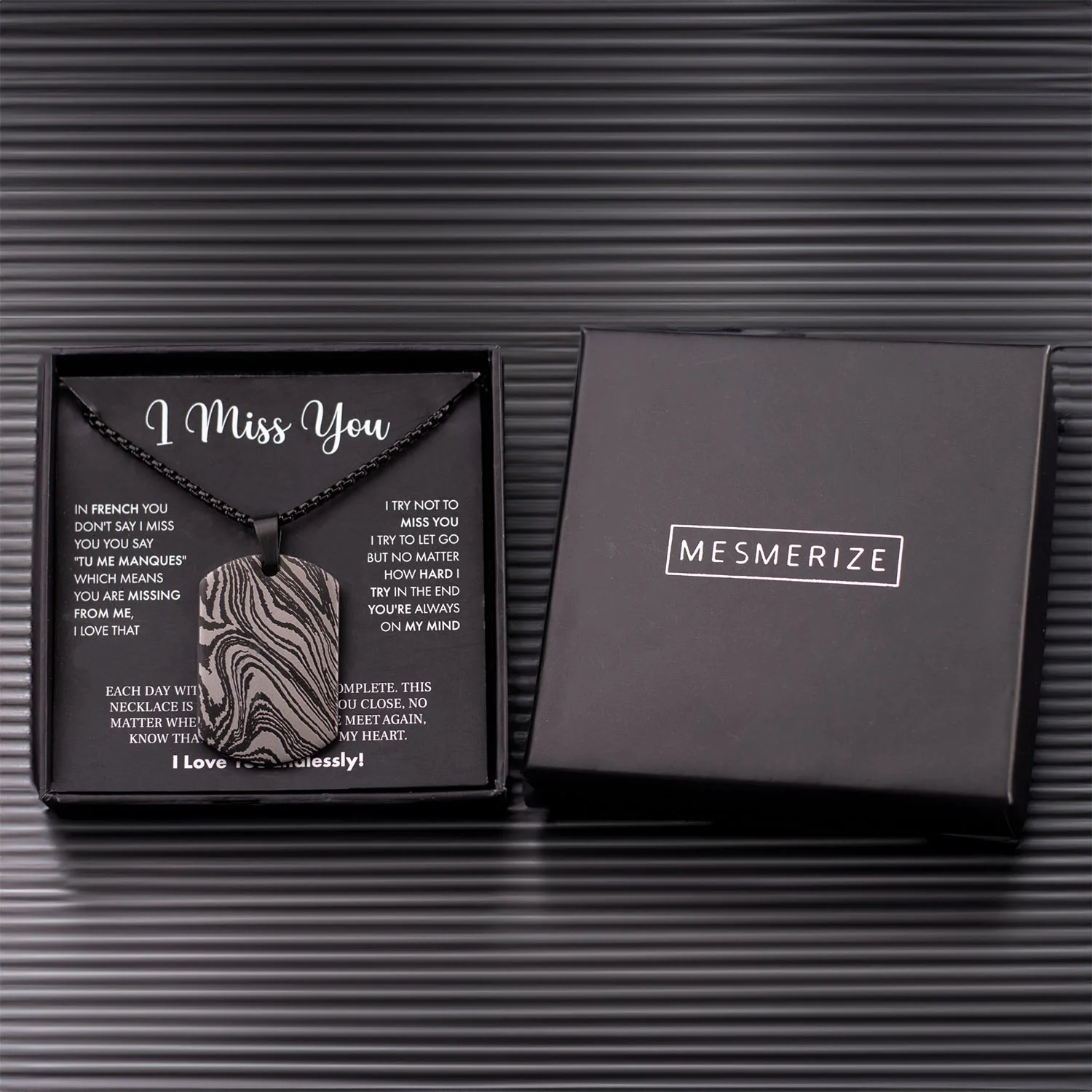 I Miss You Card With Necklace For Men - Image 13